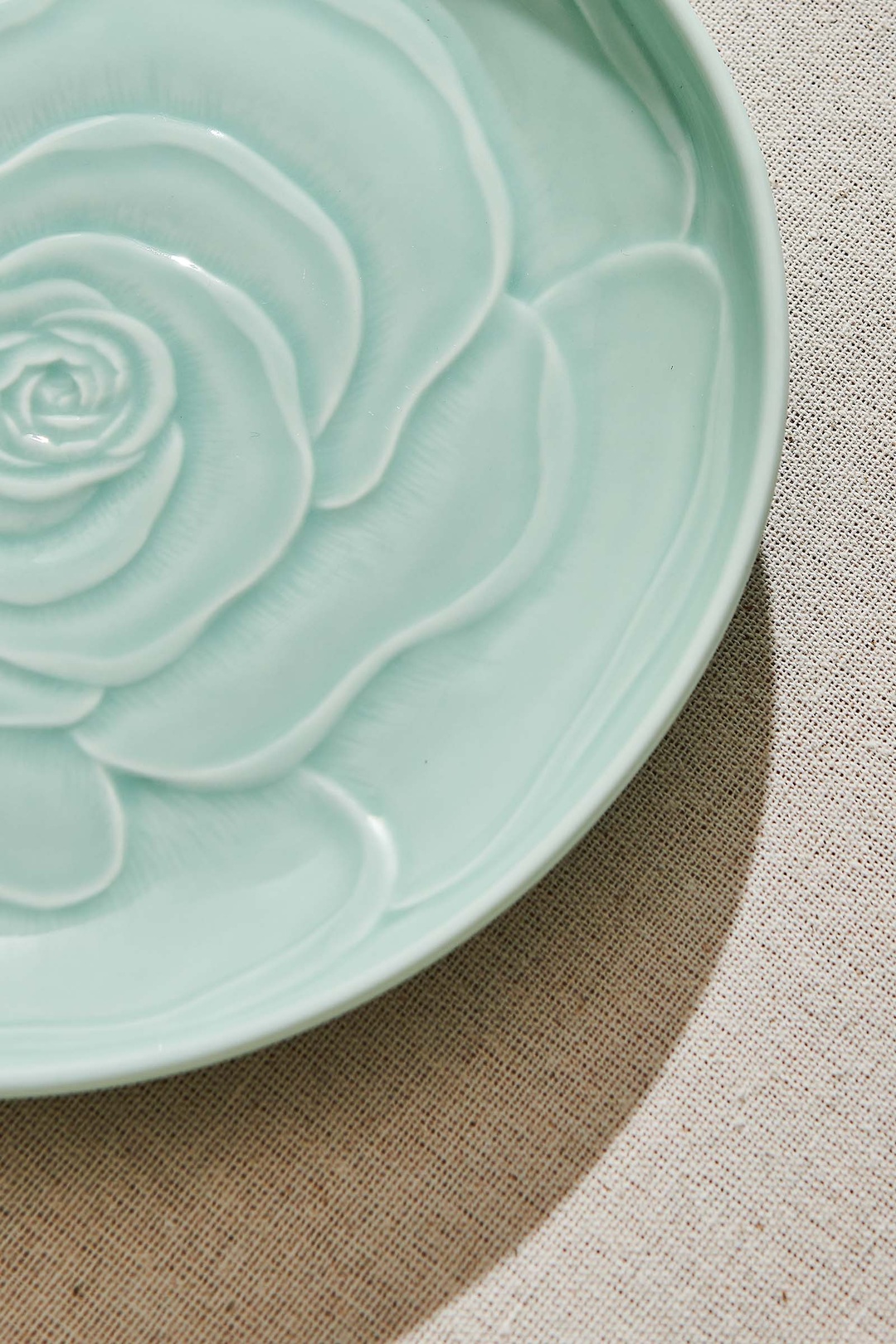 Rose Seramik Yemek Tabağı Yeşil