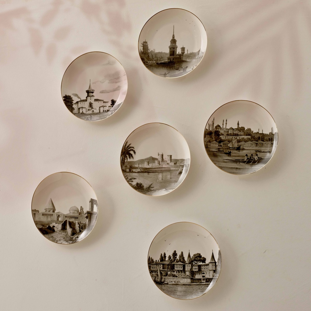 İstanbul-Haliç Gravürlü Tabak 20 cm