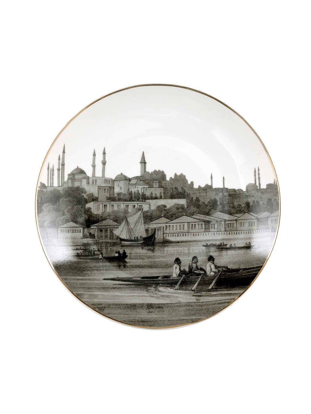 İstanbul-Haliç Gravürlü Tabak 20 cm