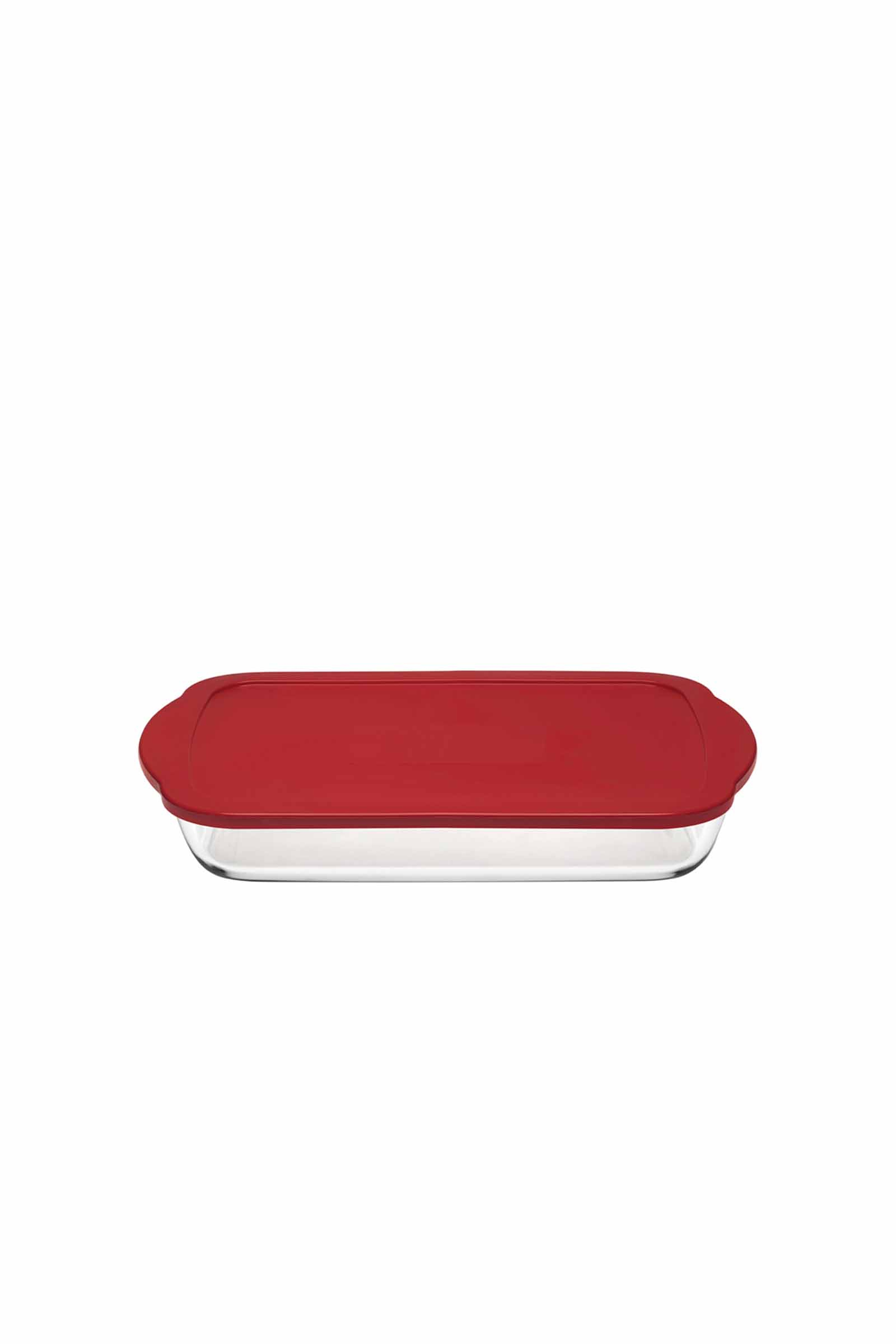 Rectangular Red Covered Borcam Storage Container 3.8 L