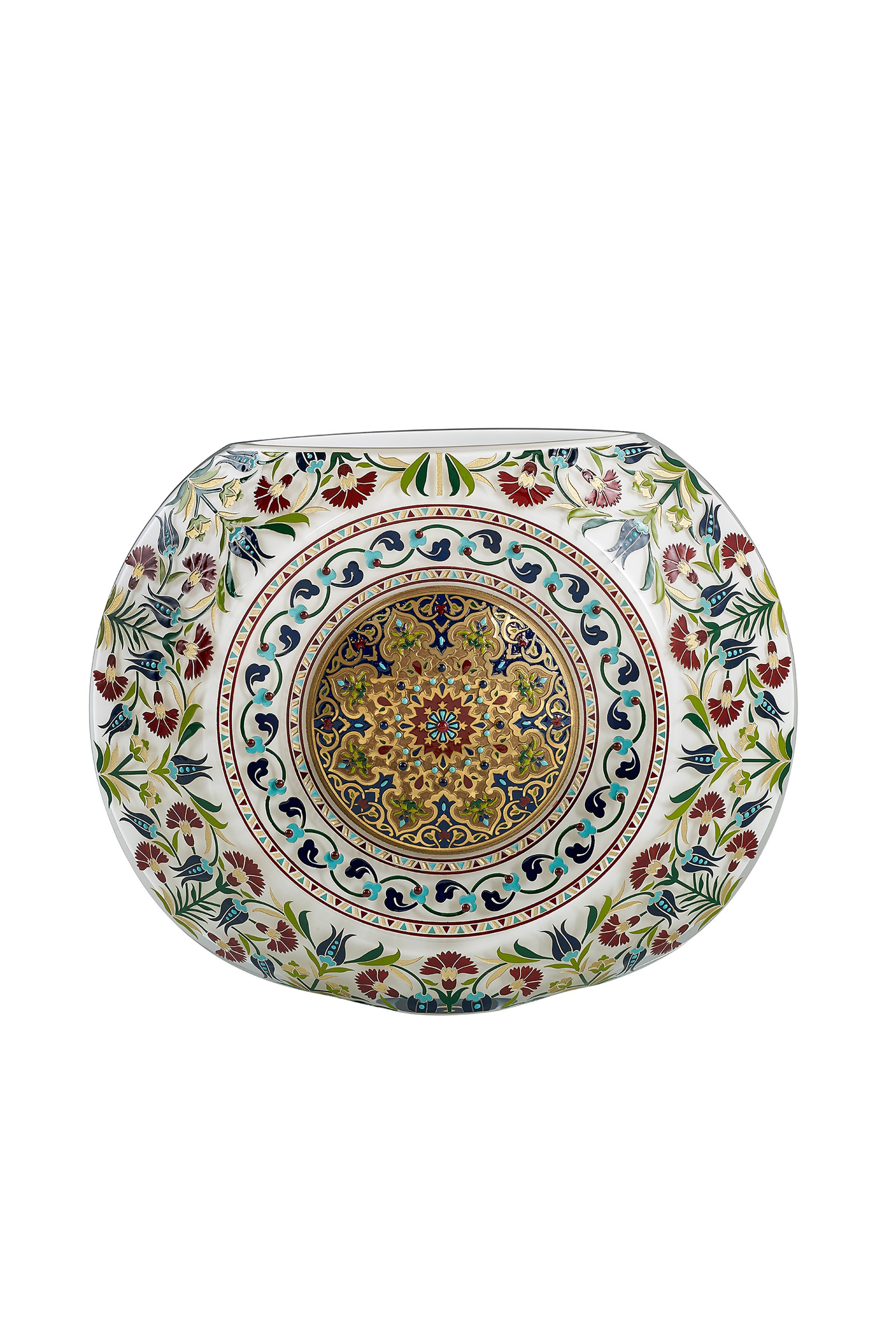 Enameled Shield Vase