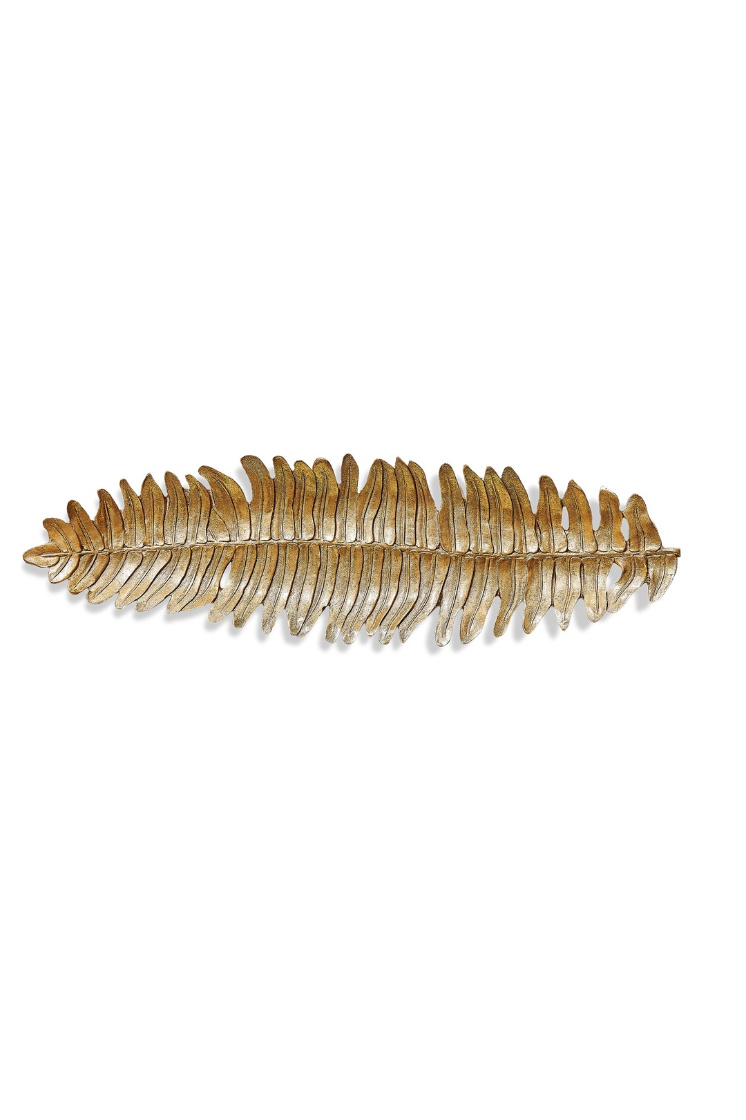Yaprak 2 Dekoratif Tabak Gold