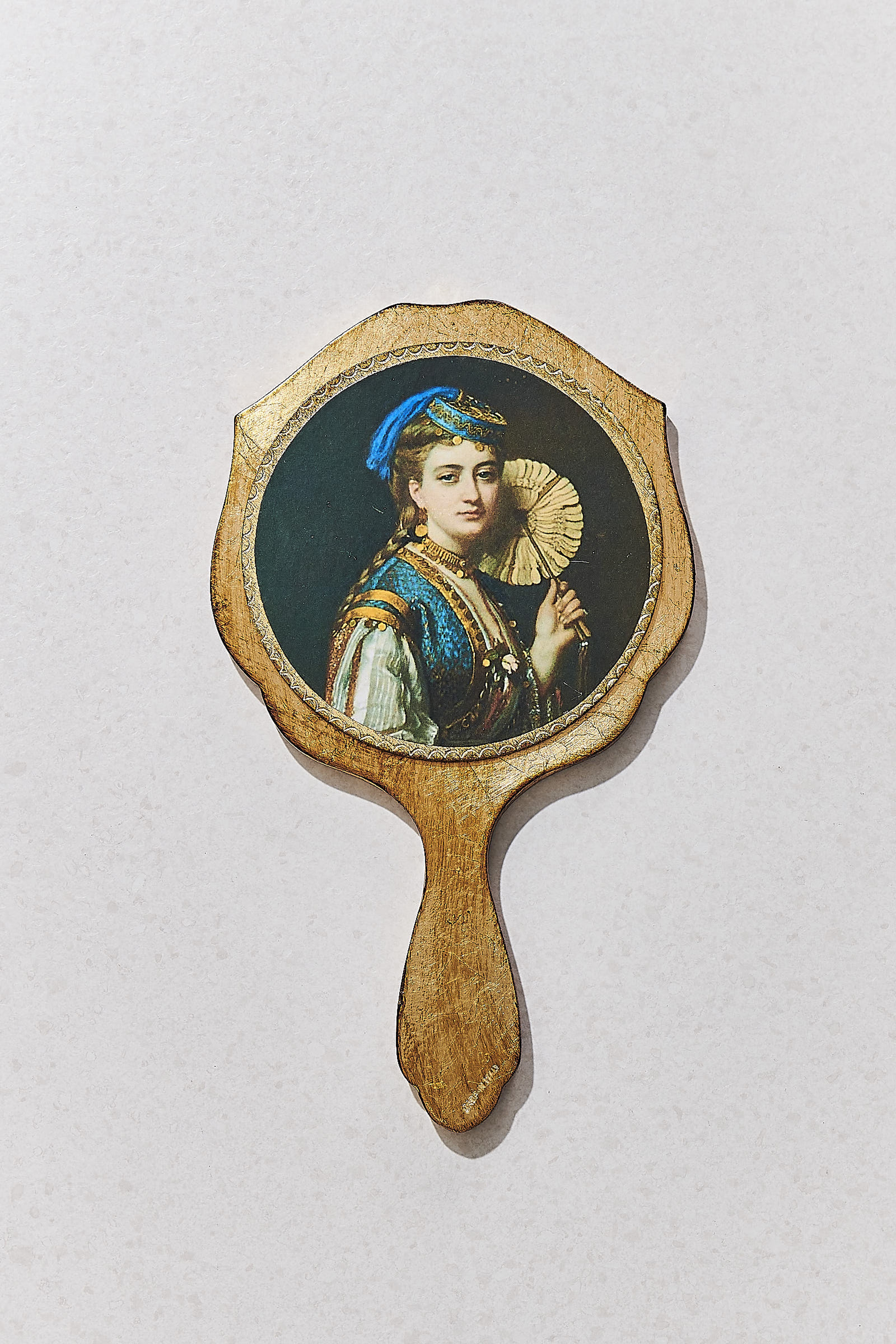 Women's Hand Mirror with Fan