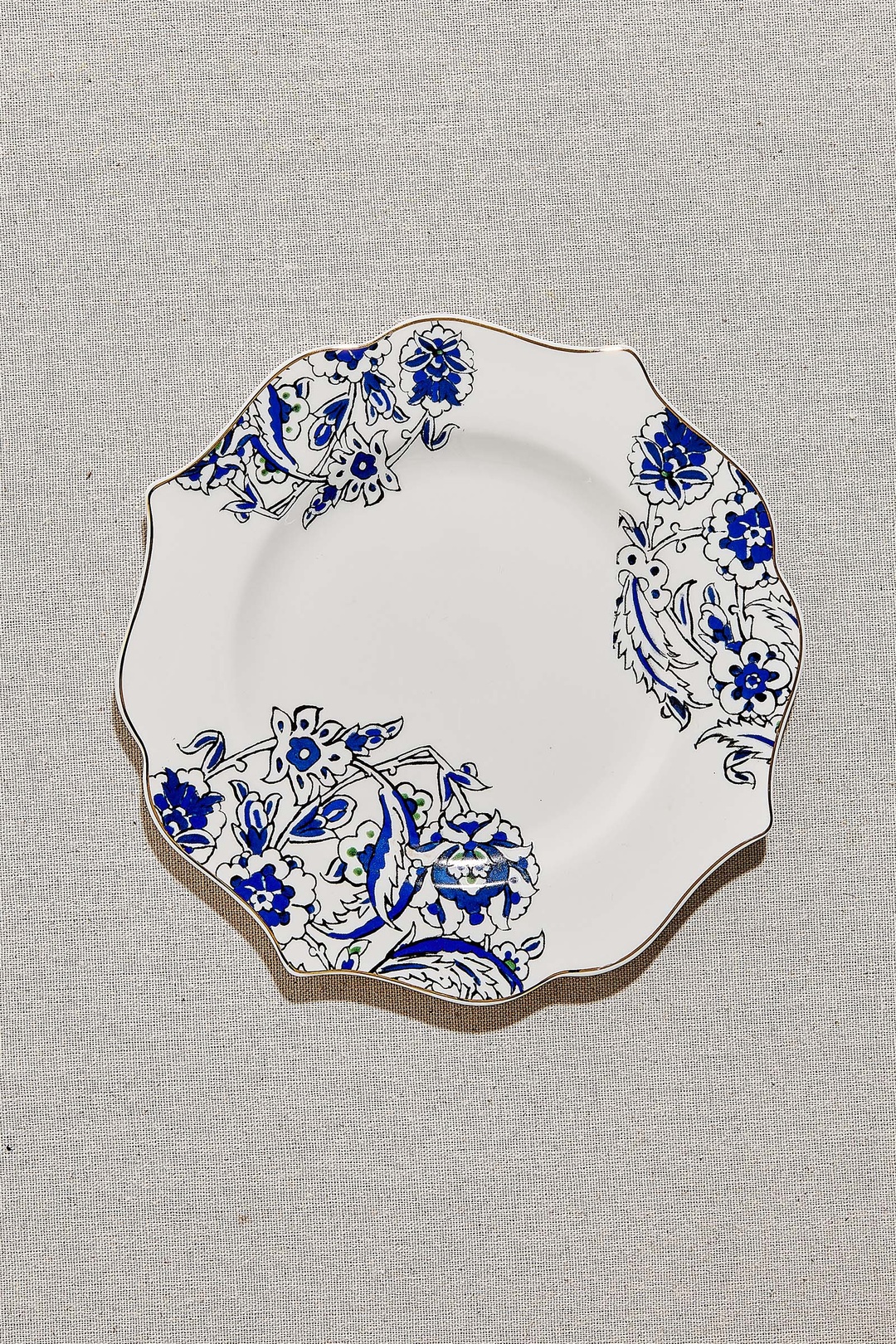 Servis Tabağı 4'lü Mavi Beyaz