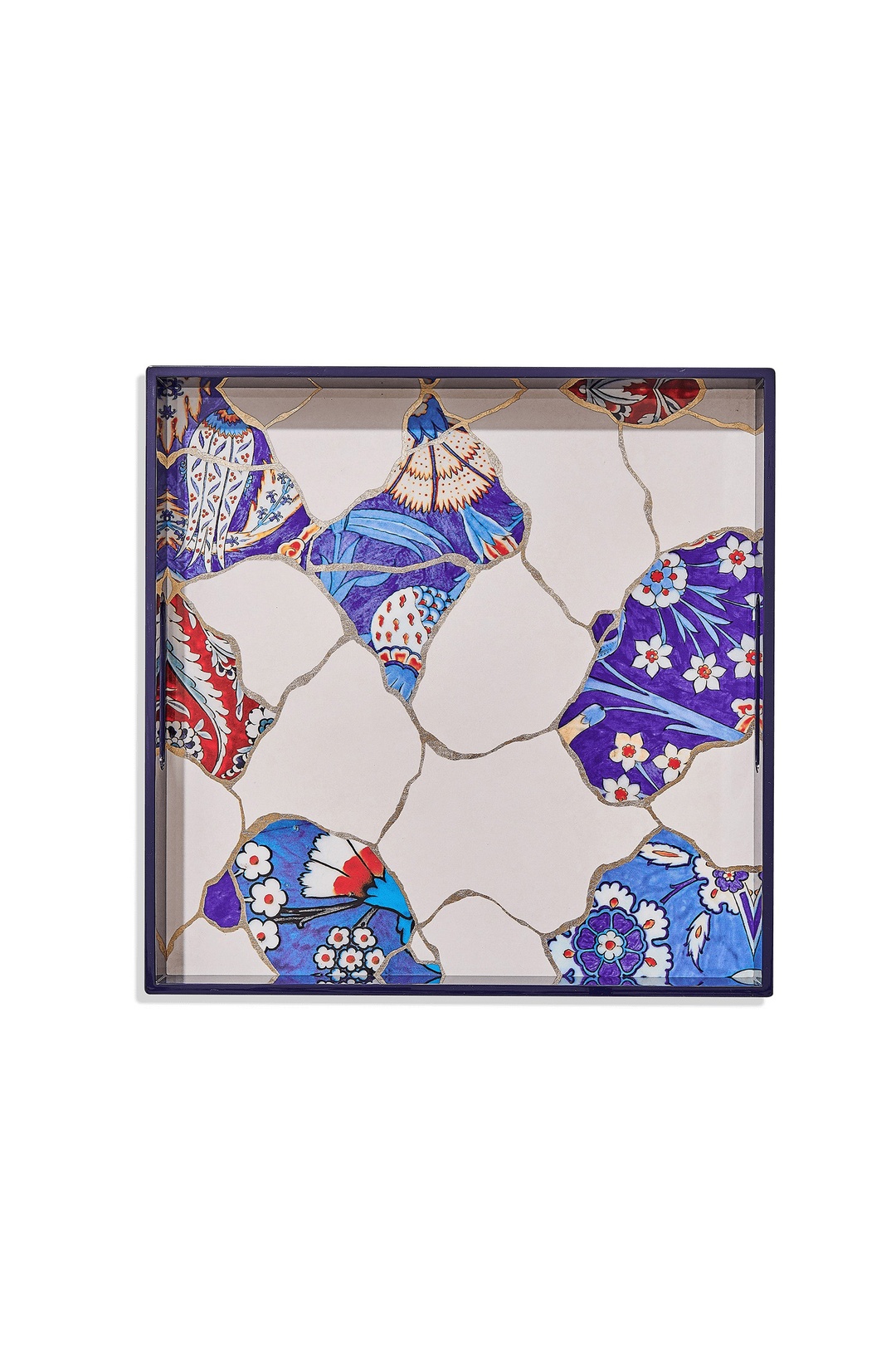 Kintsugi Tepsi Kobalt 35x35 Cm