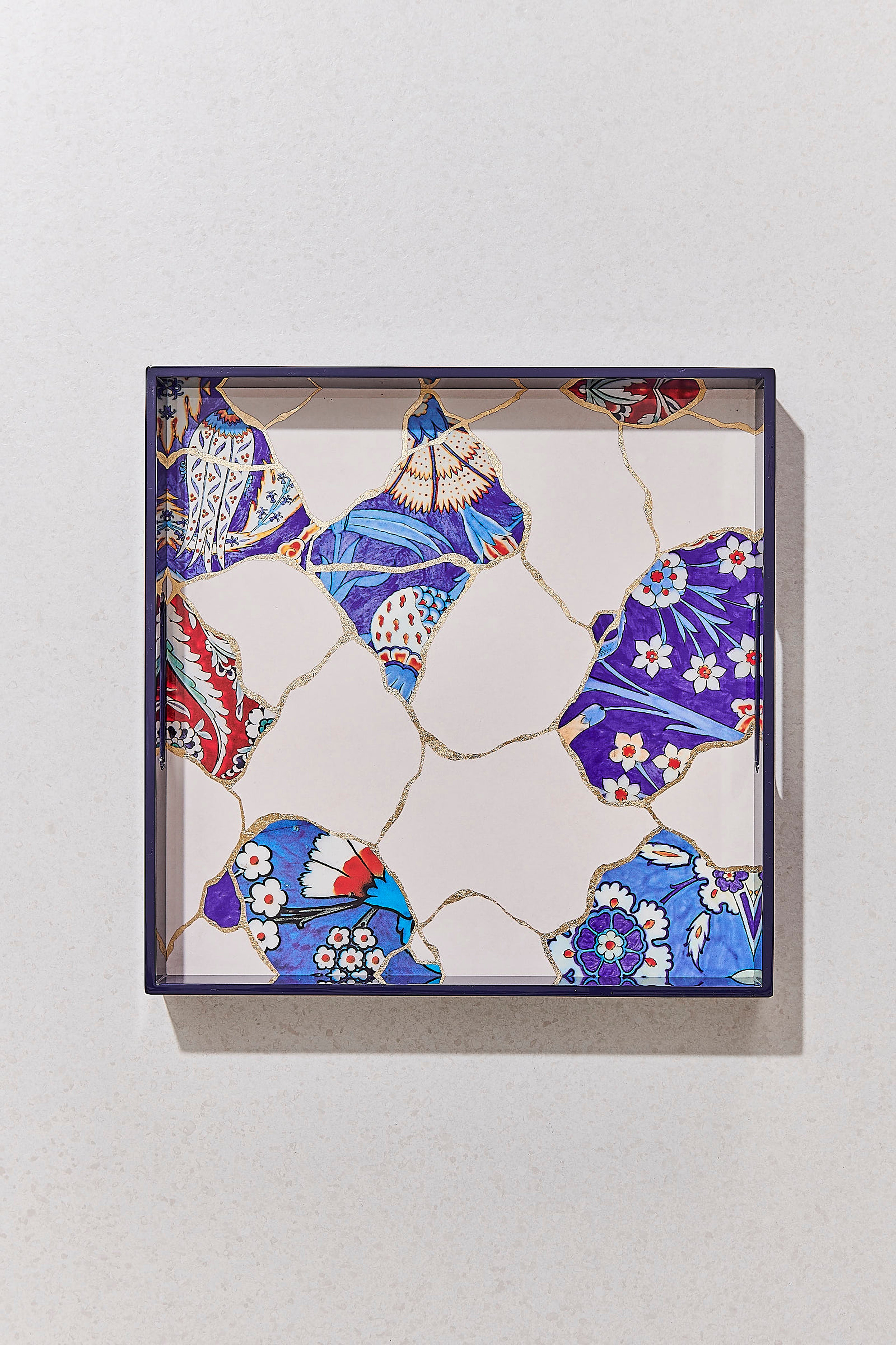 Kintsugi Tray Cobalt 35x35 Cm