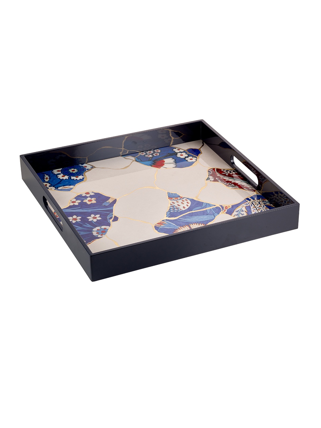 Kintsugi Tepsi Kobalt 35x35 Cm