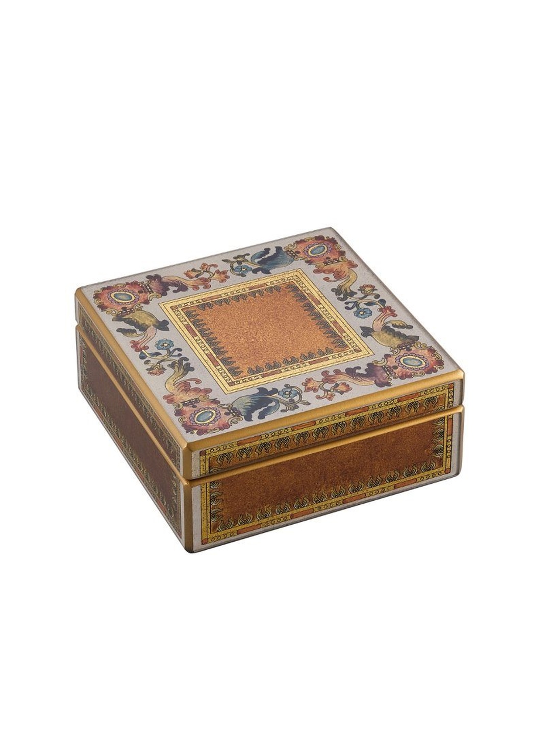 Çiçek Kutu 18x18x7 cm Gold
