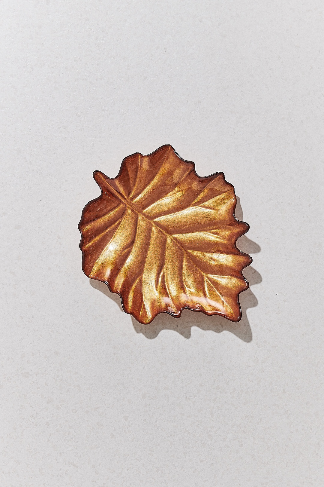 Paşabahçe(パシャバチェ) 装飾皿 24金レリーフ 限定品 Leaf Plate Yellow 24 cm Price - Paşabahçe