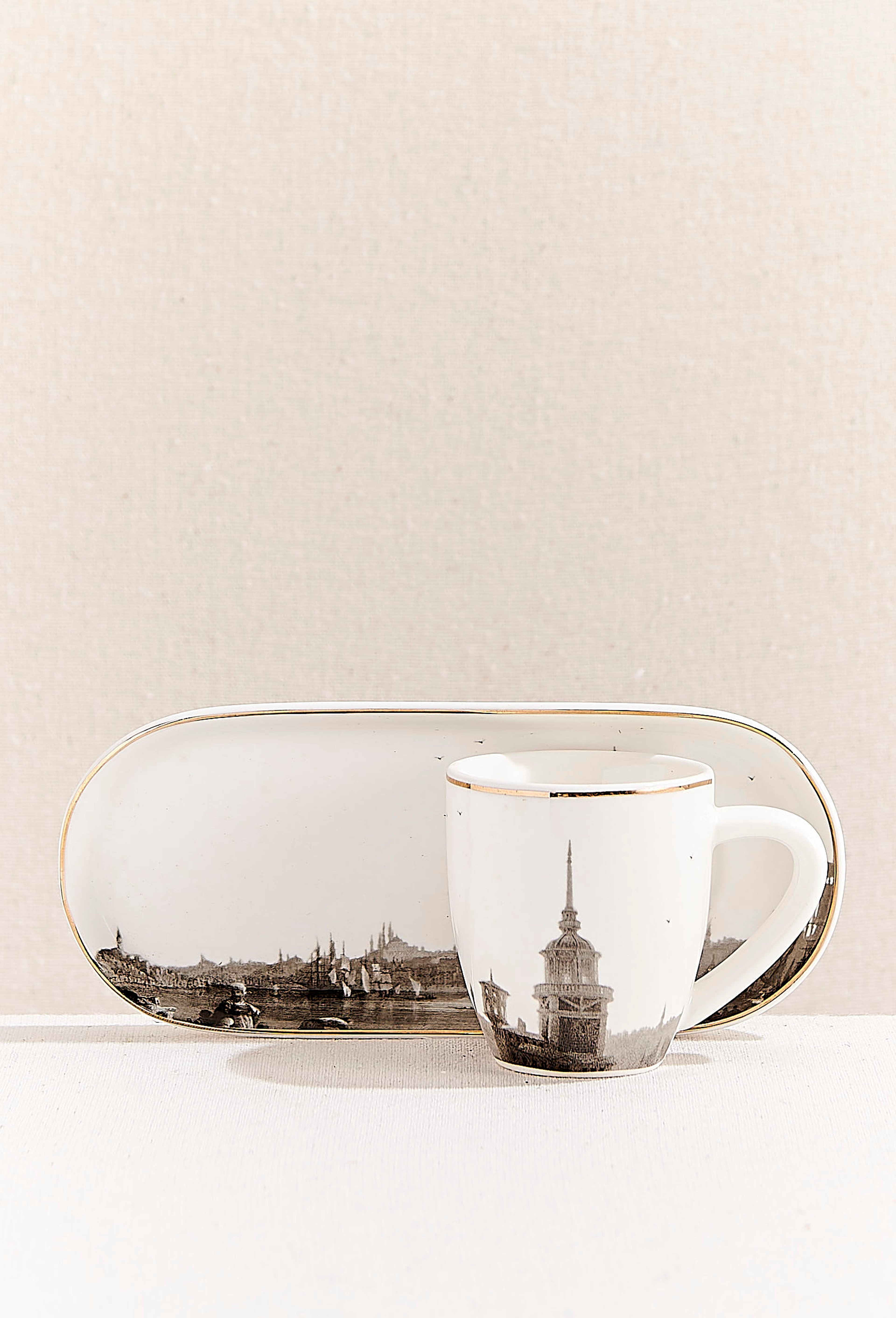 Kız Kulesi Gravürlü Turk Kahvesı Fincanı