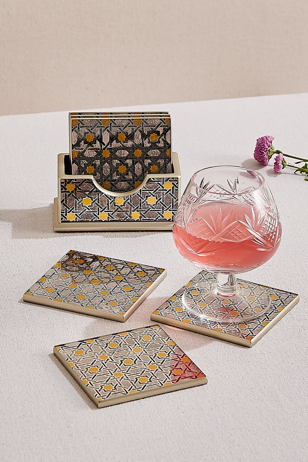 Selçuklu Kare Bardakaltı 6'Lı Set