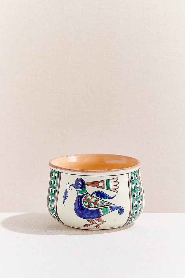 Sırlı Kuşlar Vase 14 cm