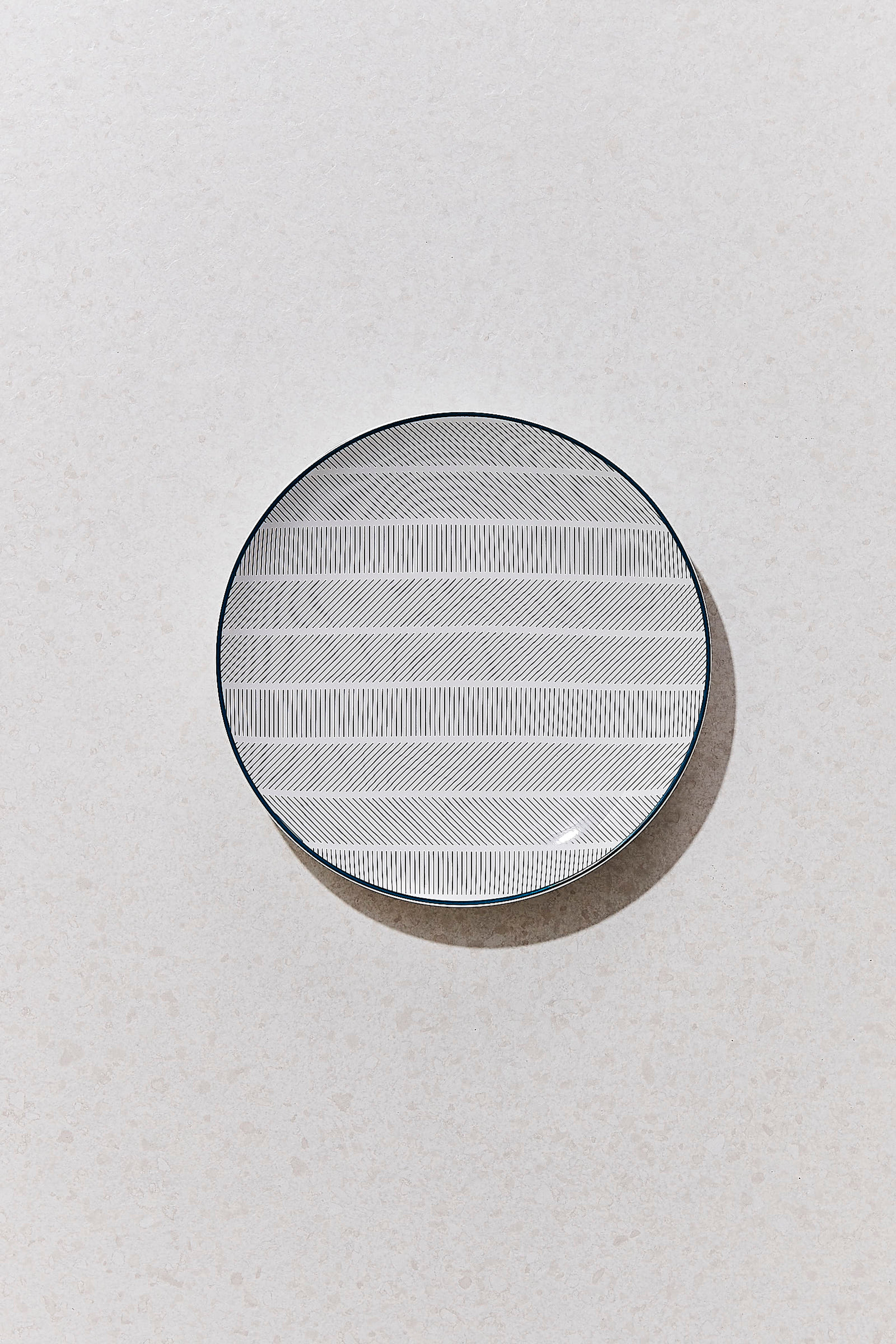 Cream Gray Orquestra Porcelain Bread Plate