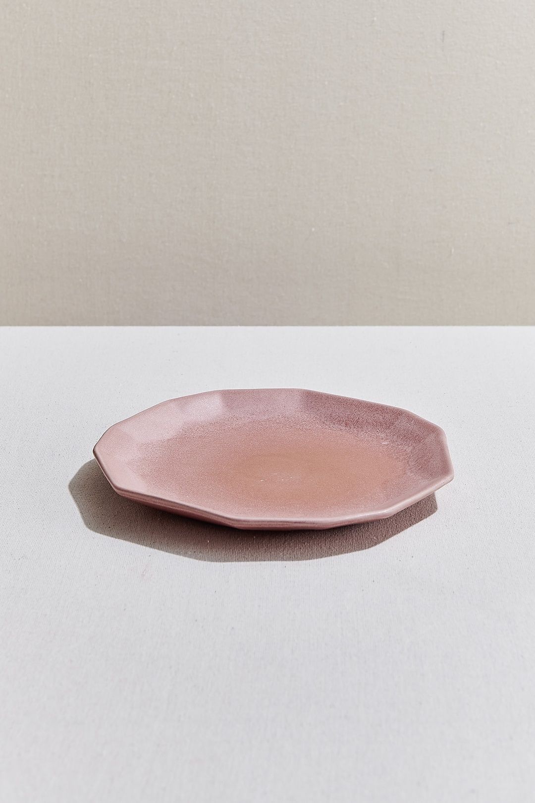 Origami Seramik Yemek Tabağı Pembe