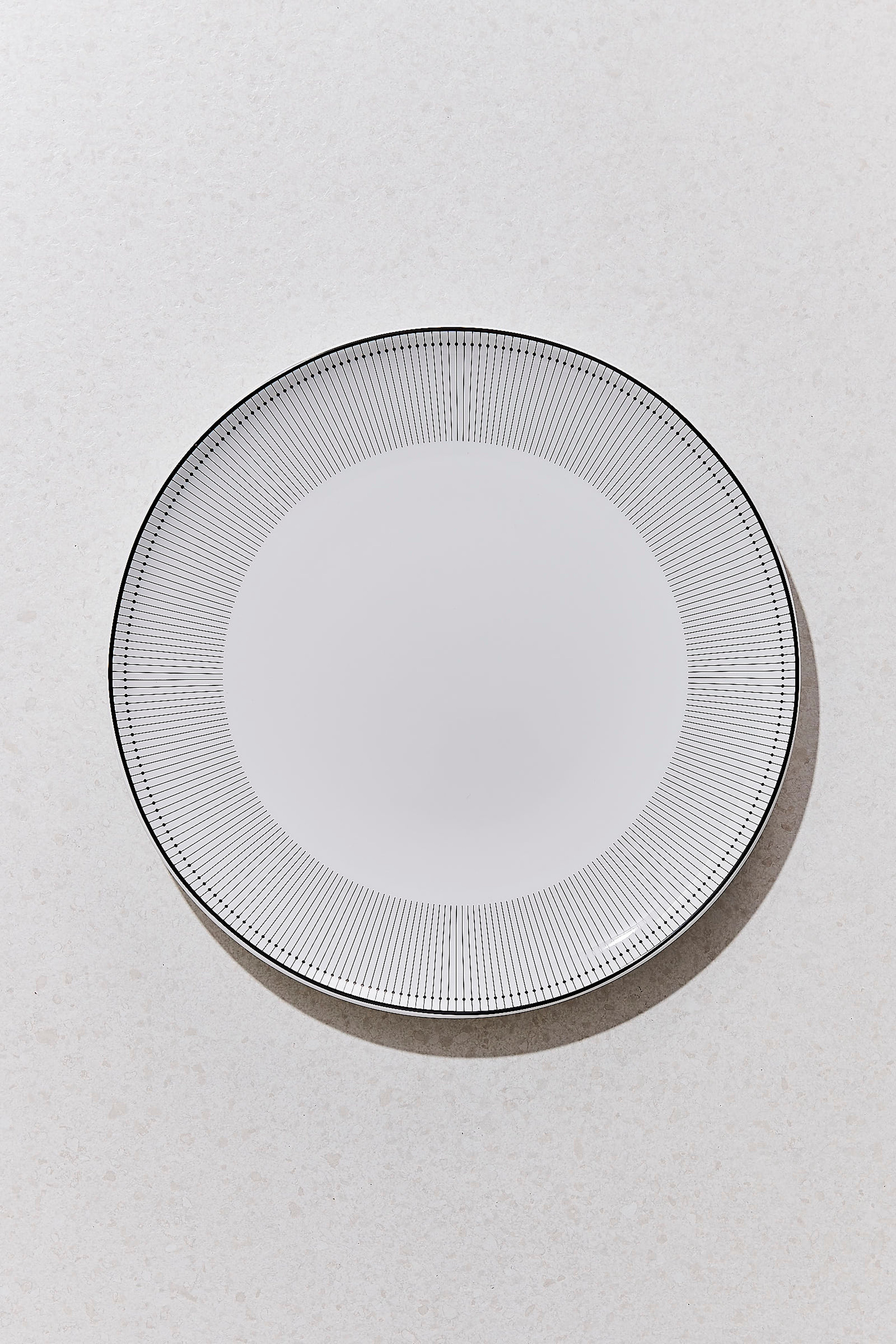 Cream Gray Orquestra Porcelain Dinner Plate