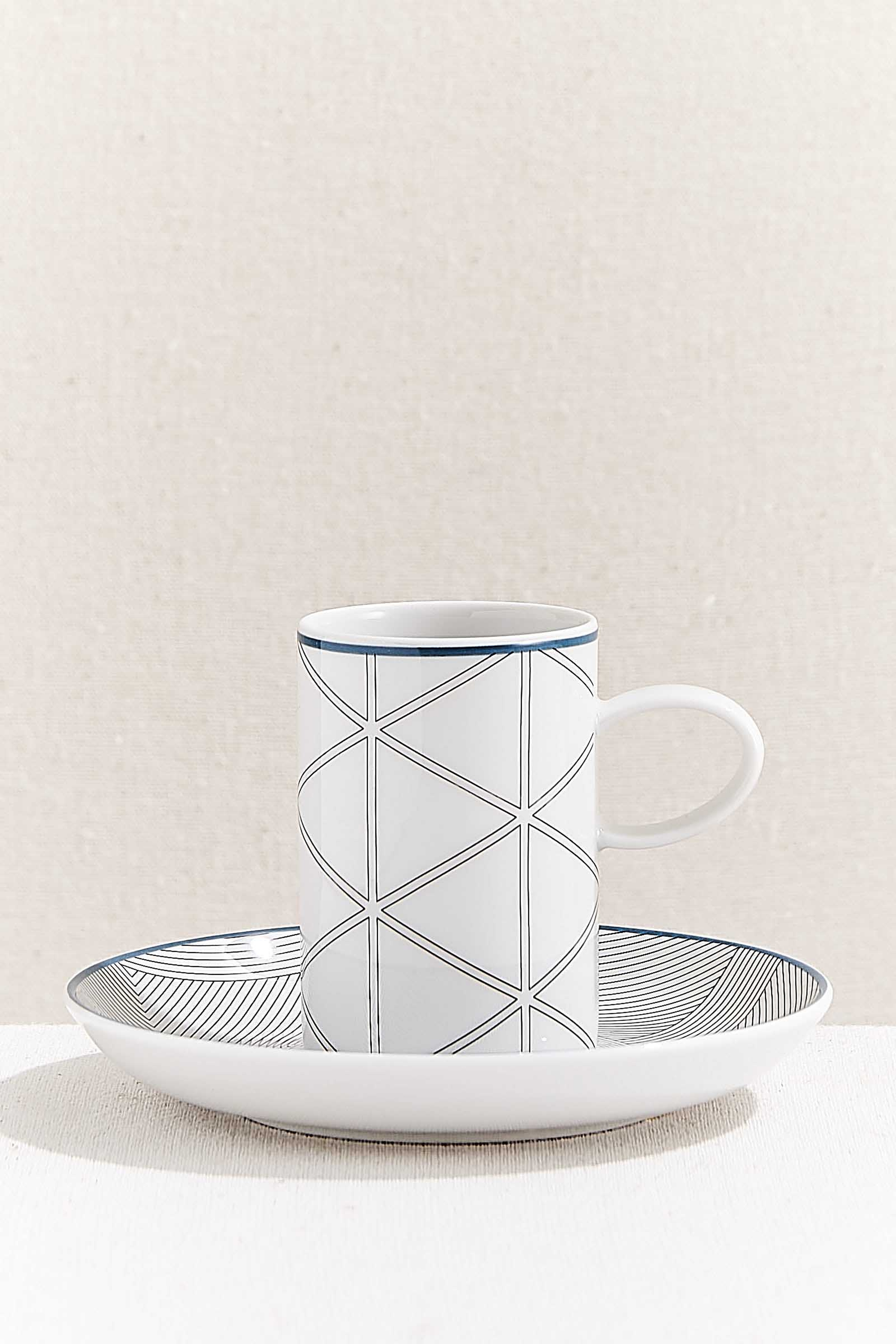 Cream Gray Orquestra Porcelain Espresso Cup