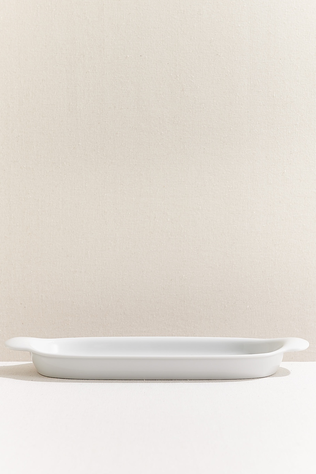 Organic Porselen Oval Fırın Kabı 41 cm Beyaz