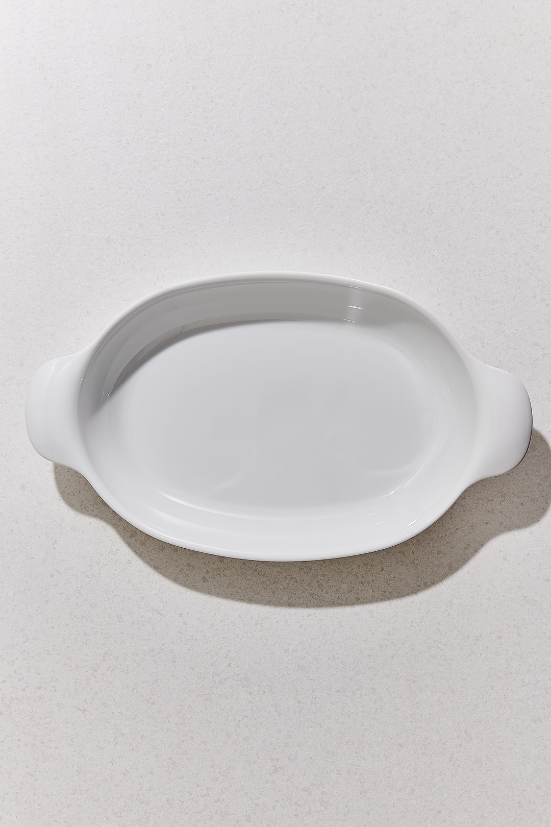 Organic Porselen Oval Fırın Kabı 48 cm Beyaz