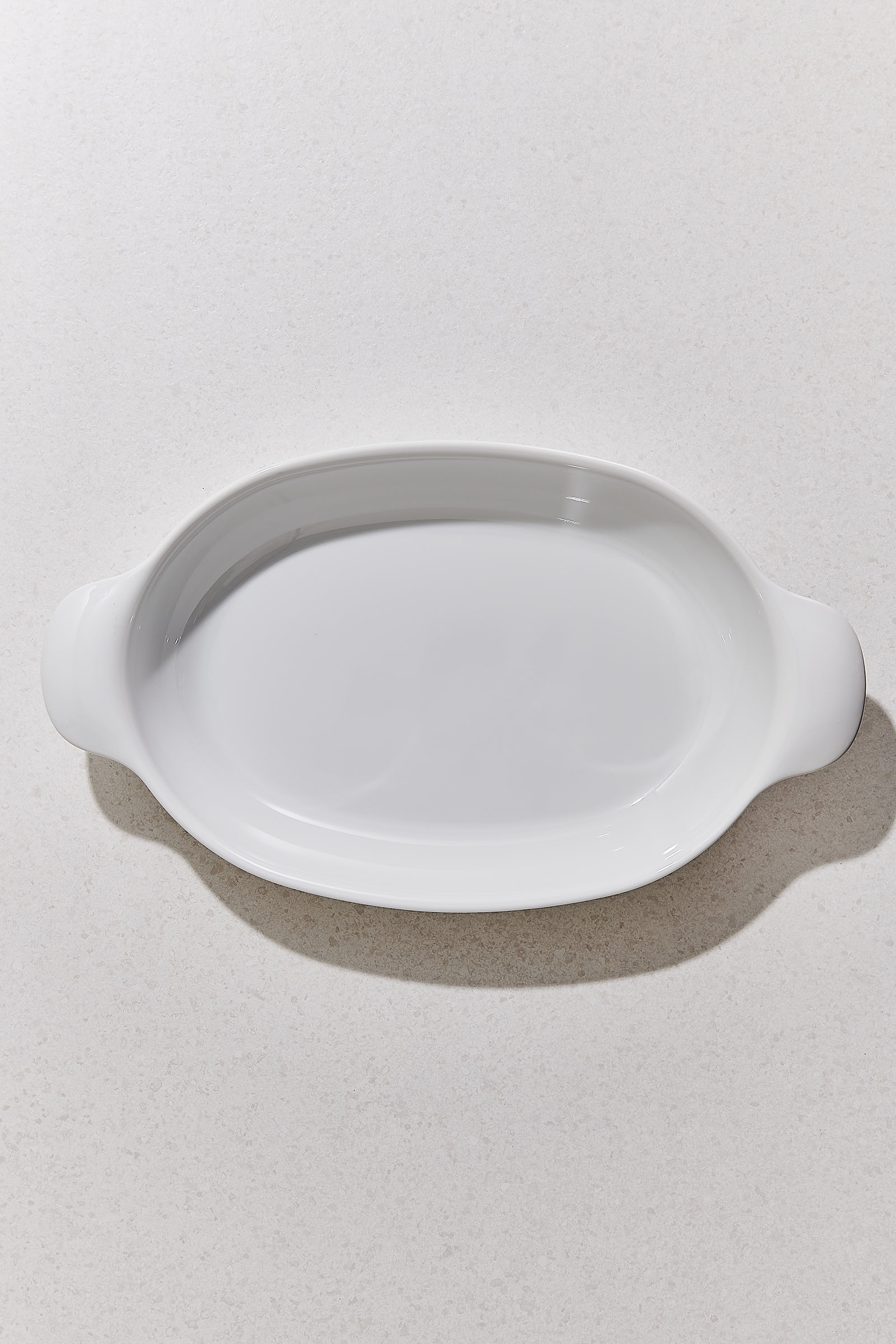 Organic Porselen Oval Fırın Kabı 48 cm Beyaz