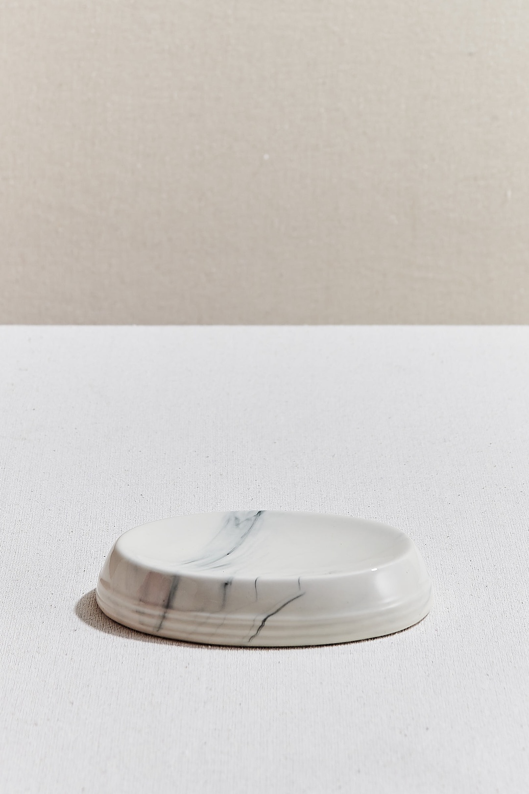 Marble Seramik Sabunluk Beyaz
