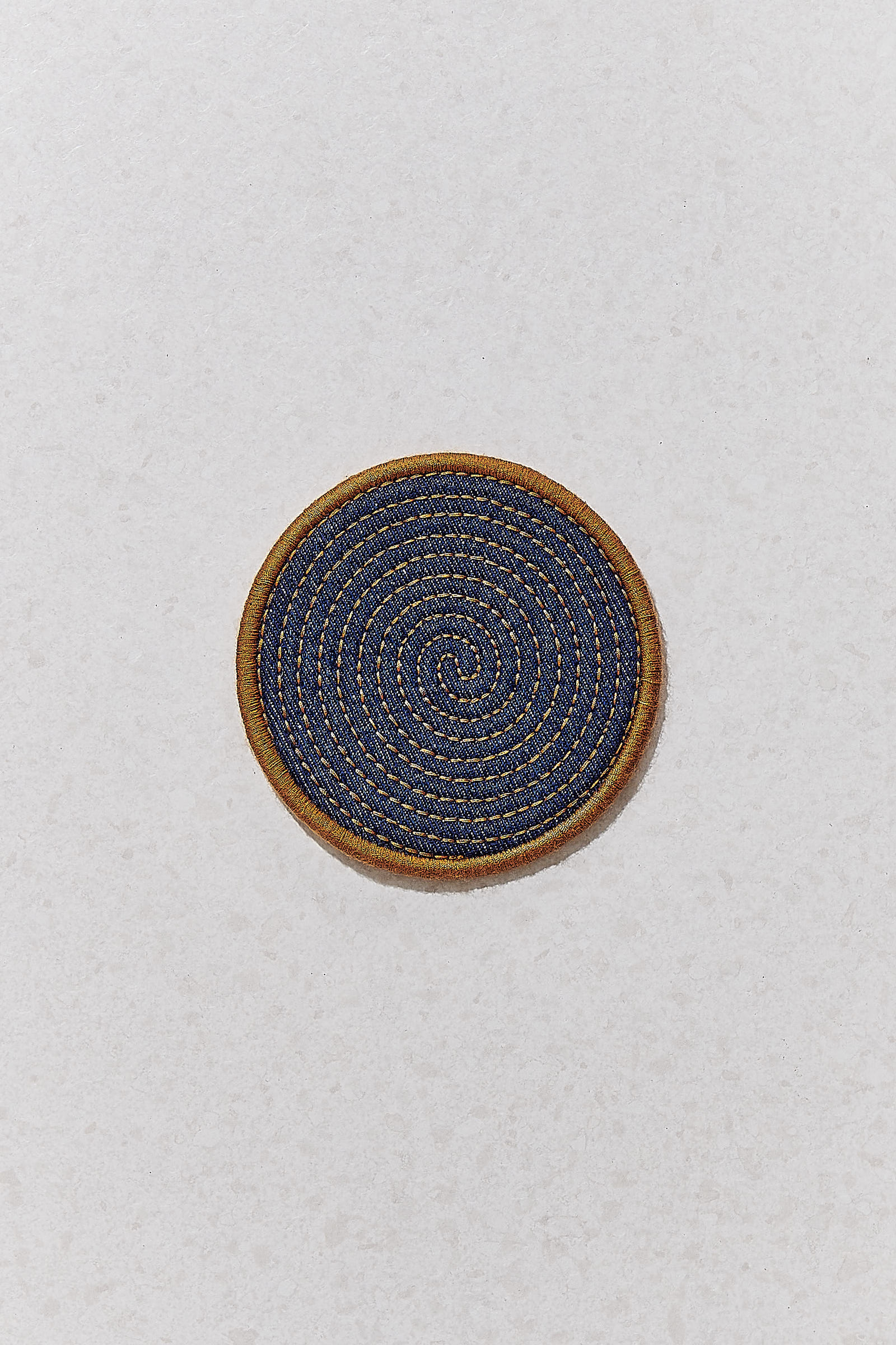 Denim Embroidered Denim Coasters