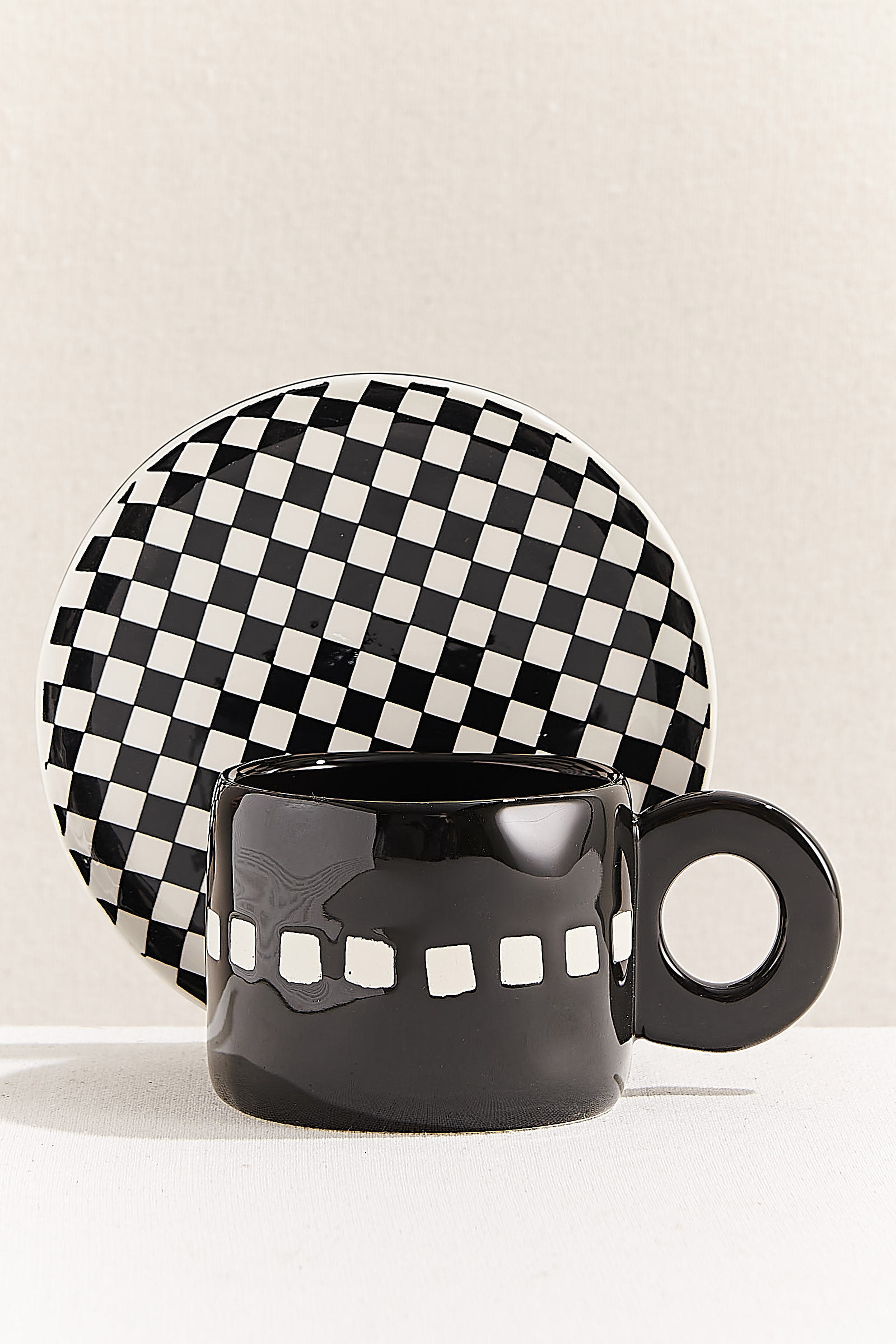 Movie Plate Mug Black and White