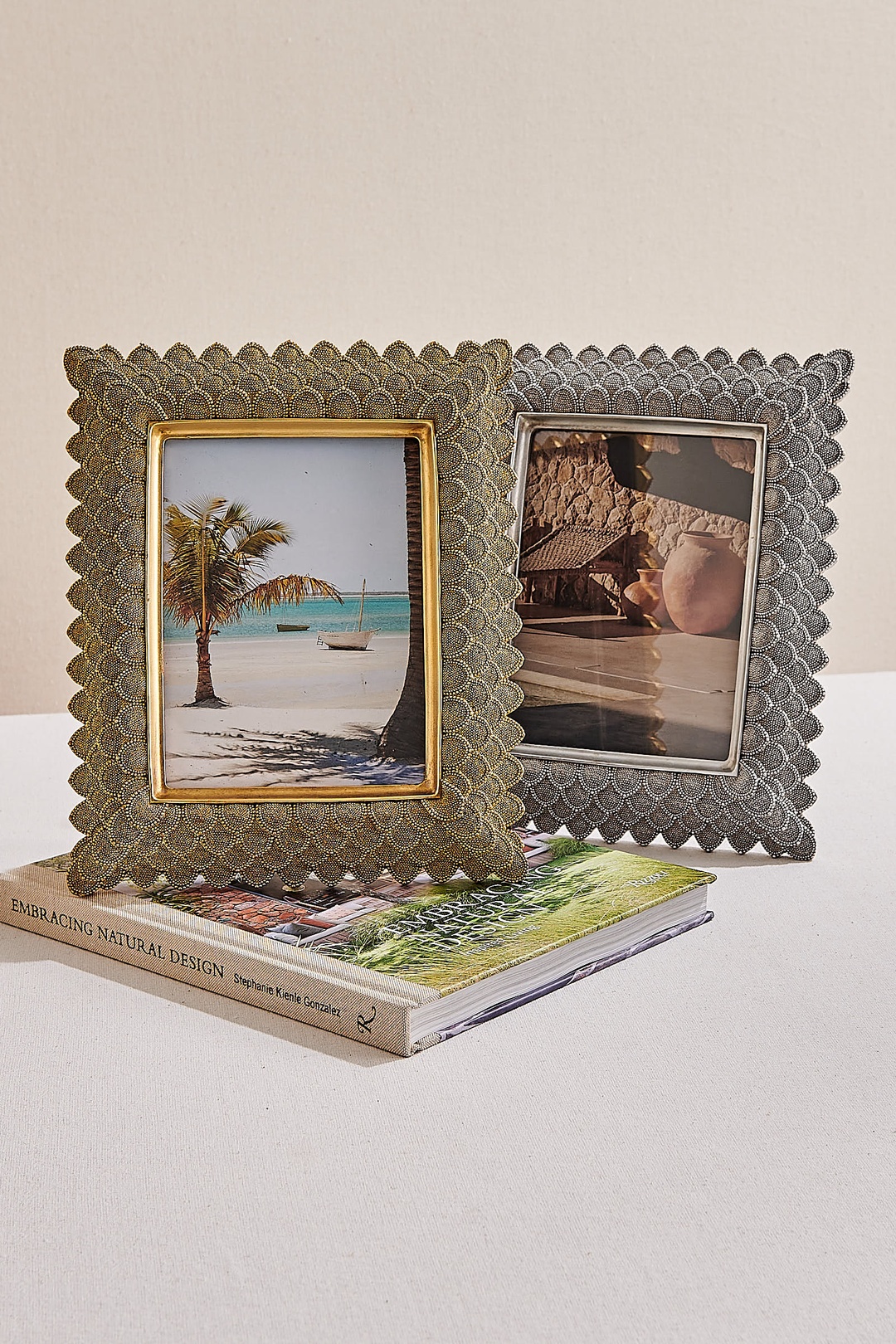【完売品】bieRce 403　GOLD FRAME　vibeca Karaca Home Eden Frame Beige Çerçeve 13x18 cm | Karaca
