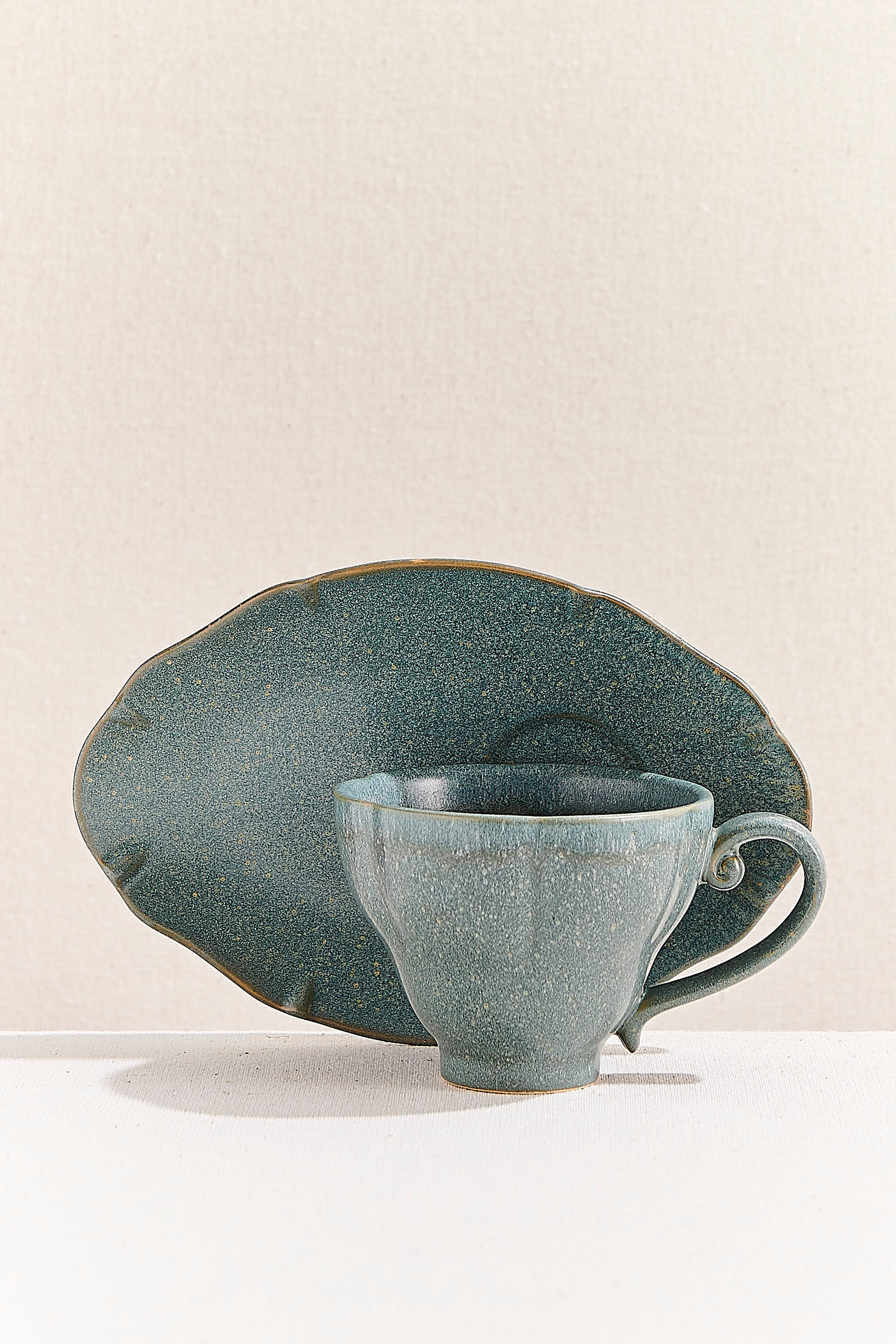 Gothic Seramik Çay Fincanı Yeşil