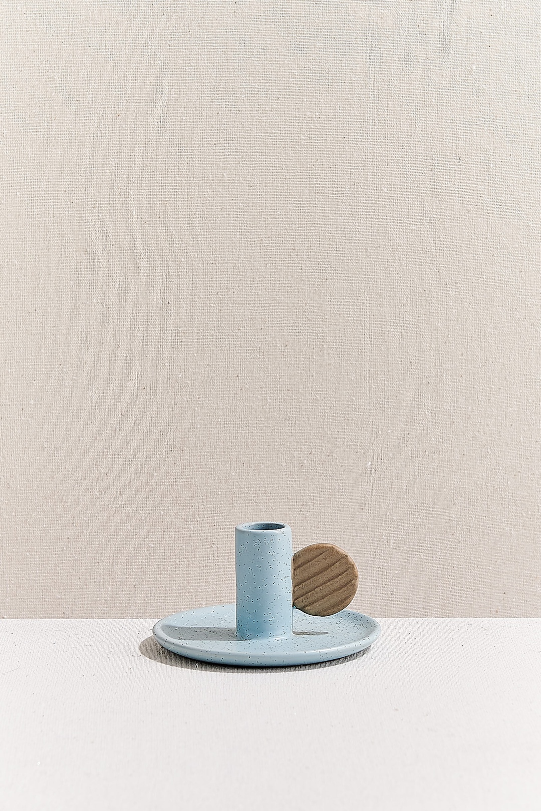 Minimal No:2 Seramik Şamdan Mumluk Mavi
