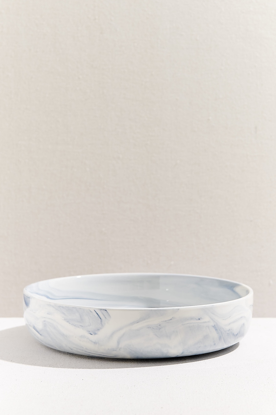 Marble Porselen Servis Kase Mavi
