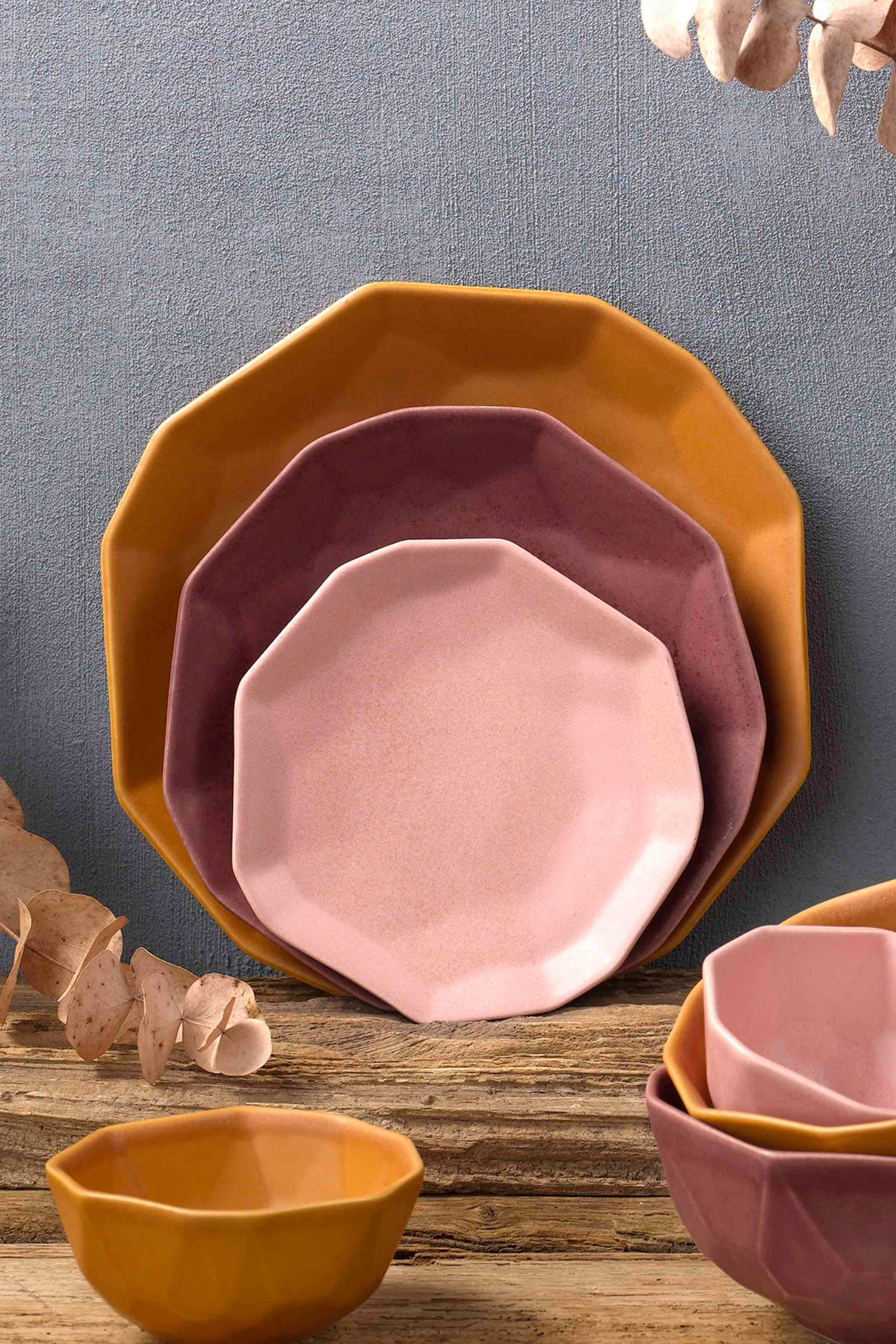 Pink Origami Ceramic Mini Plate