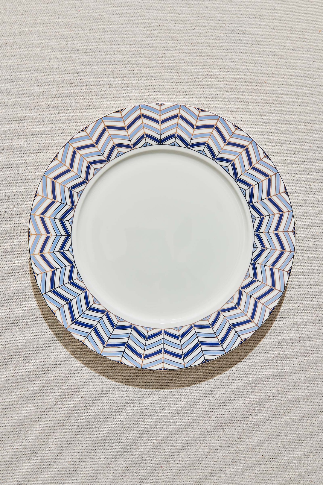 Nautical Porselen Yemek Tabağı Mavi Beyaz