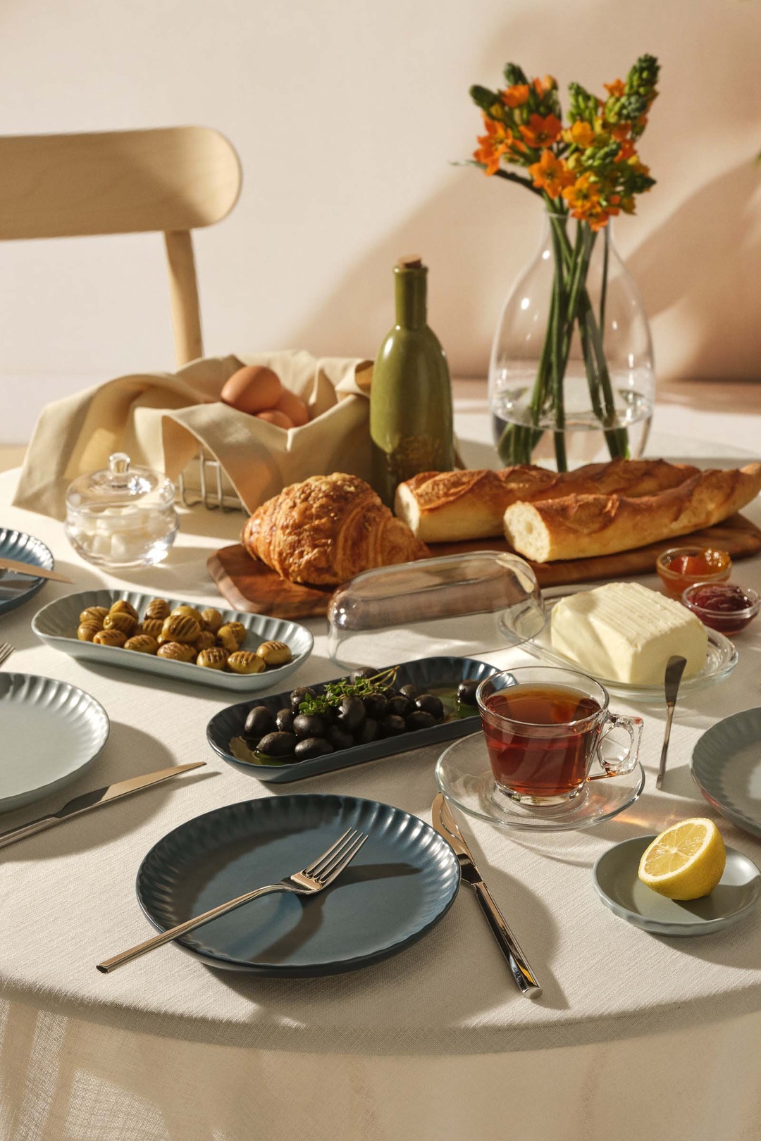 Soft Seramik Pasta Tabağı Mavi