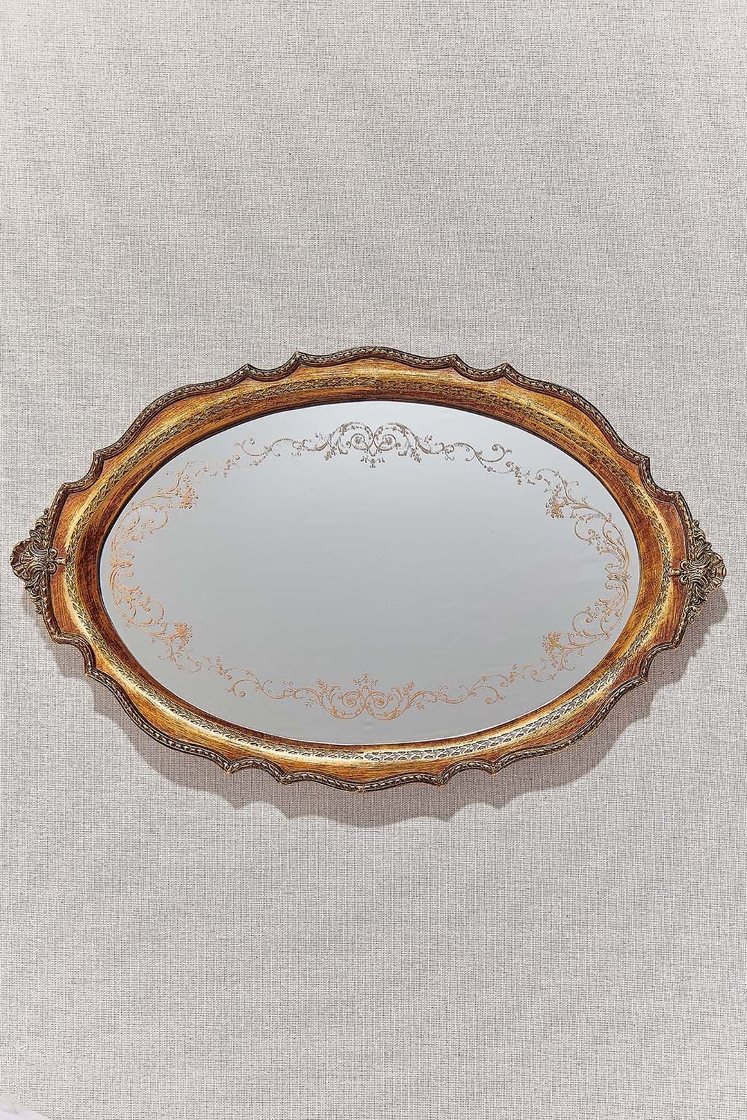 Nostalji Tepsi 38x24 cm Gold