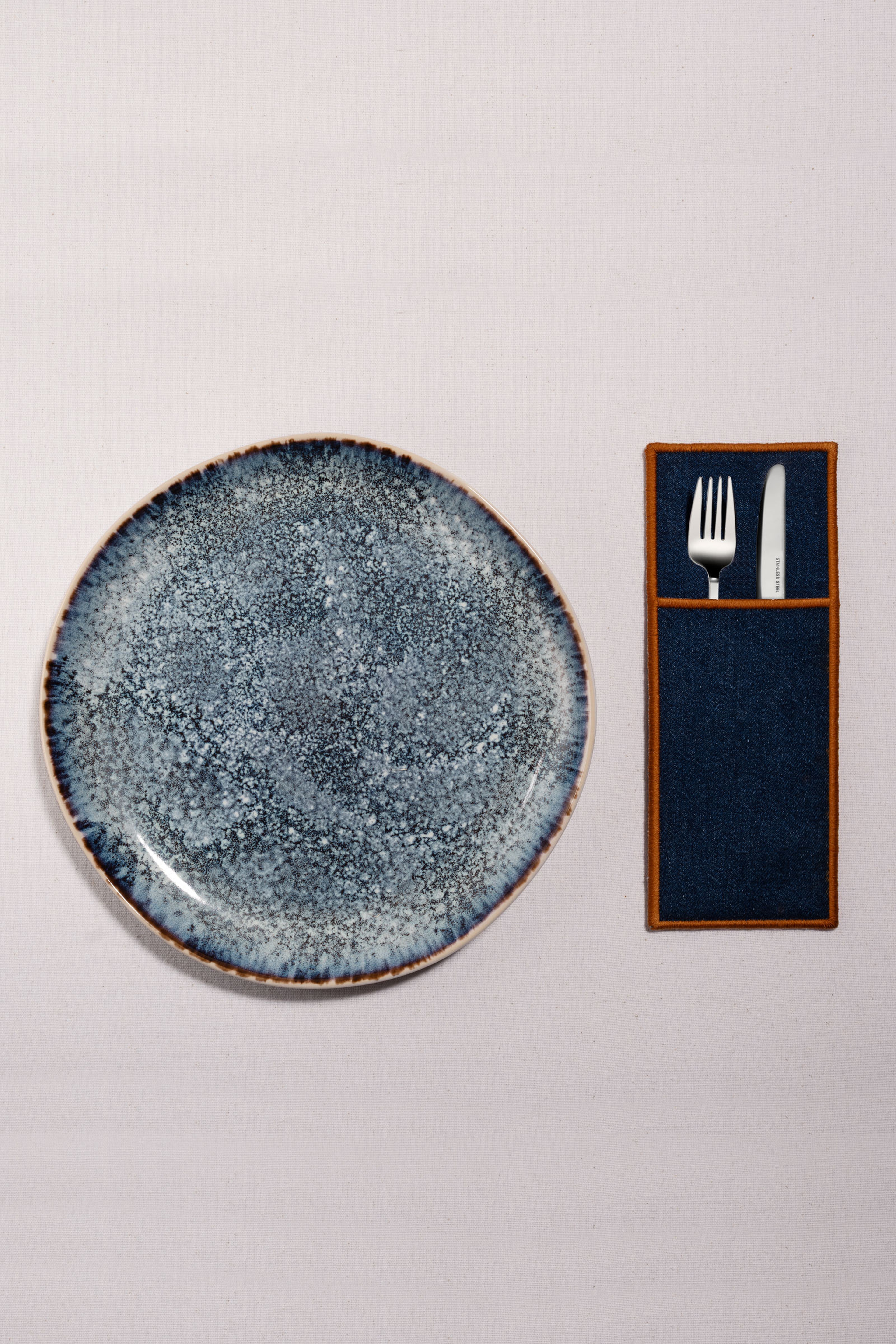 Denim Çatal Bıçak Kılıfı
