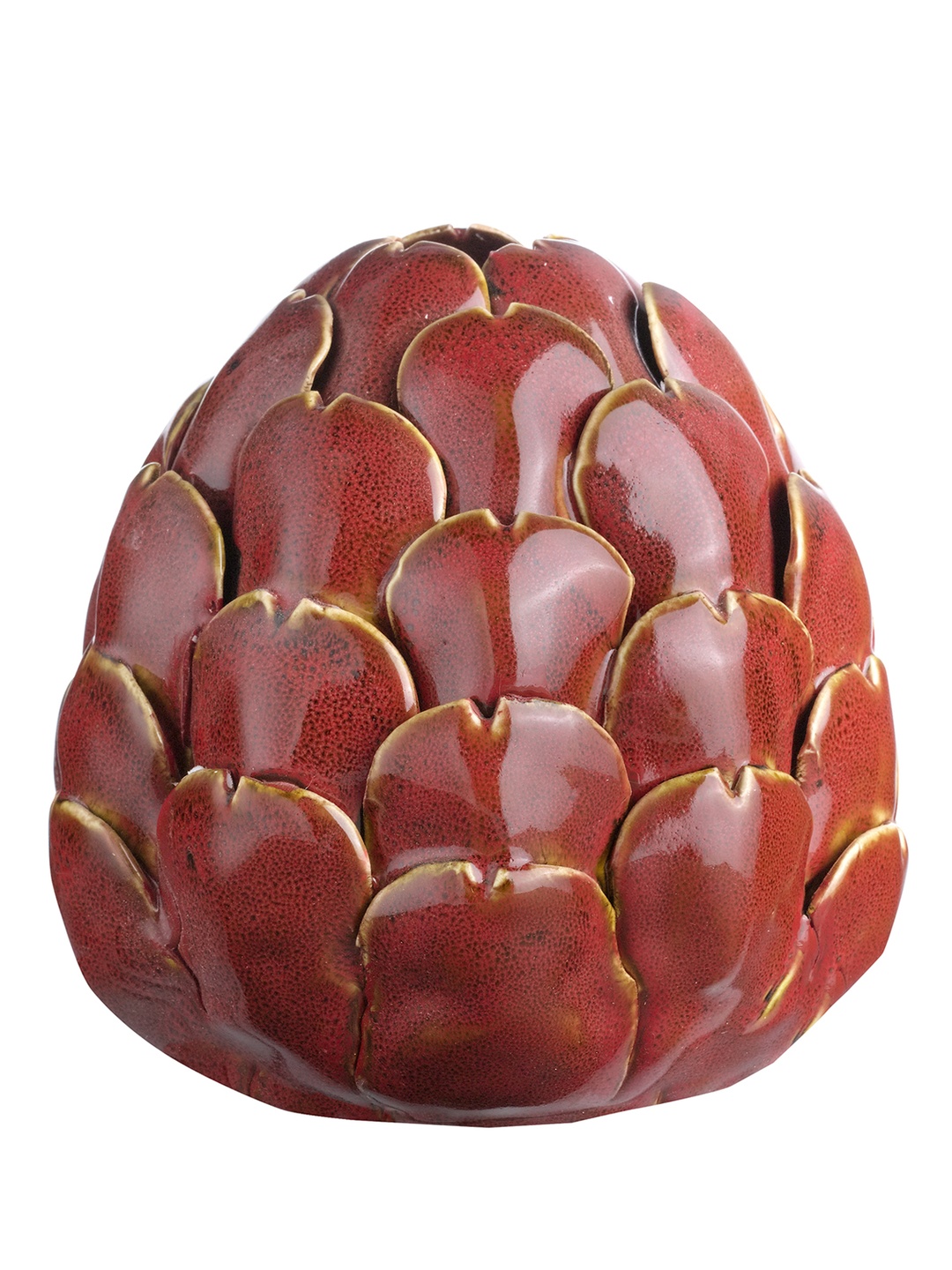Kırmızı Artichoke Seramik Şamdan Mumluk