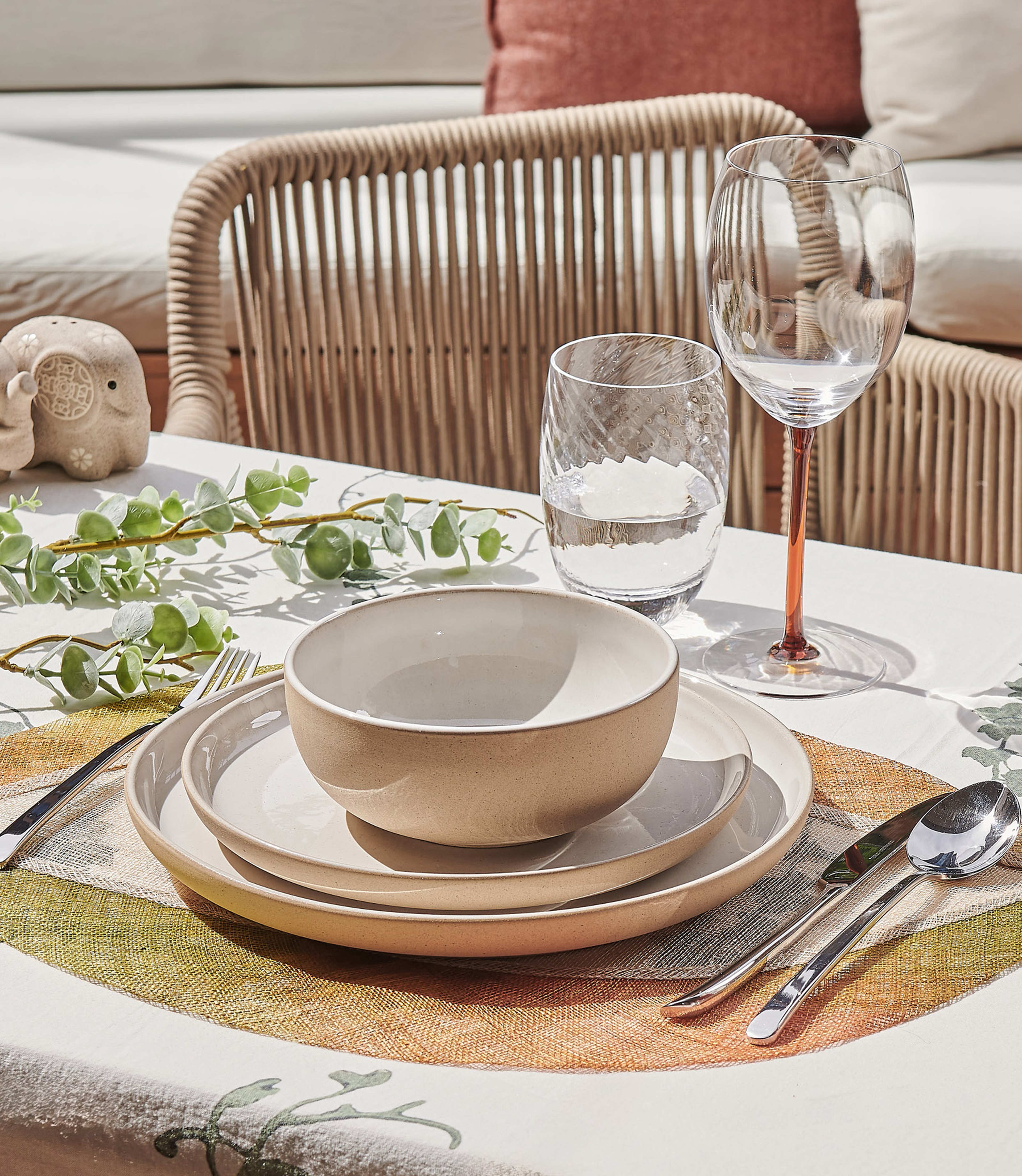 White Eco Ceramic Dinner Plate