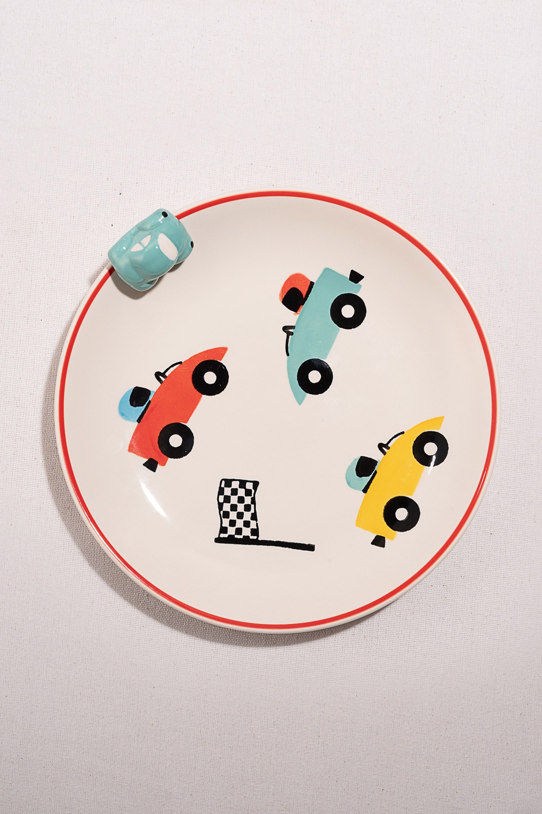 Racing Car Seramik Pasta Tabağı