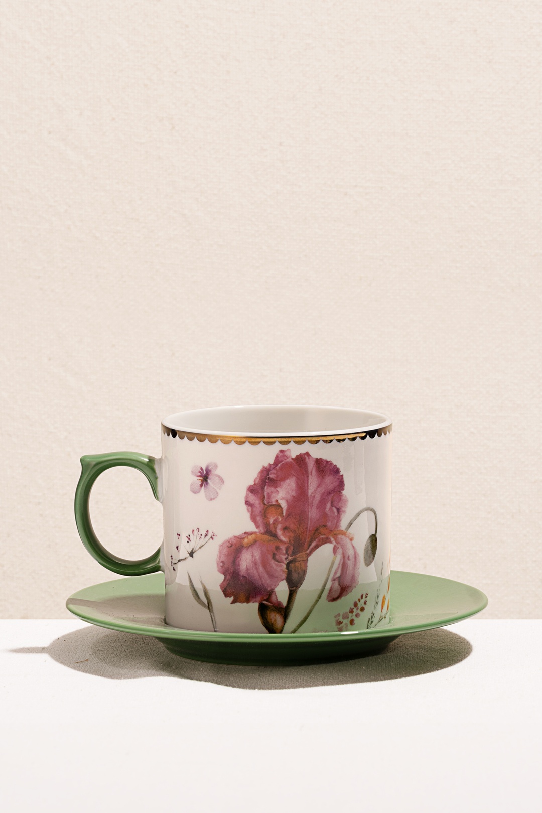 Flora Porselen Çay Fincanı Turuncu