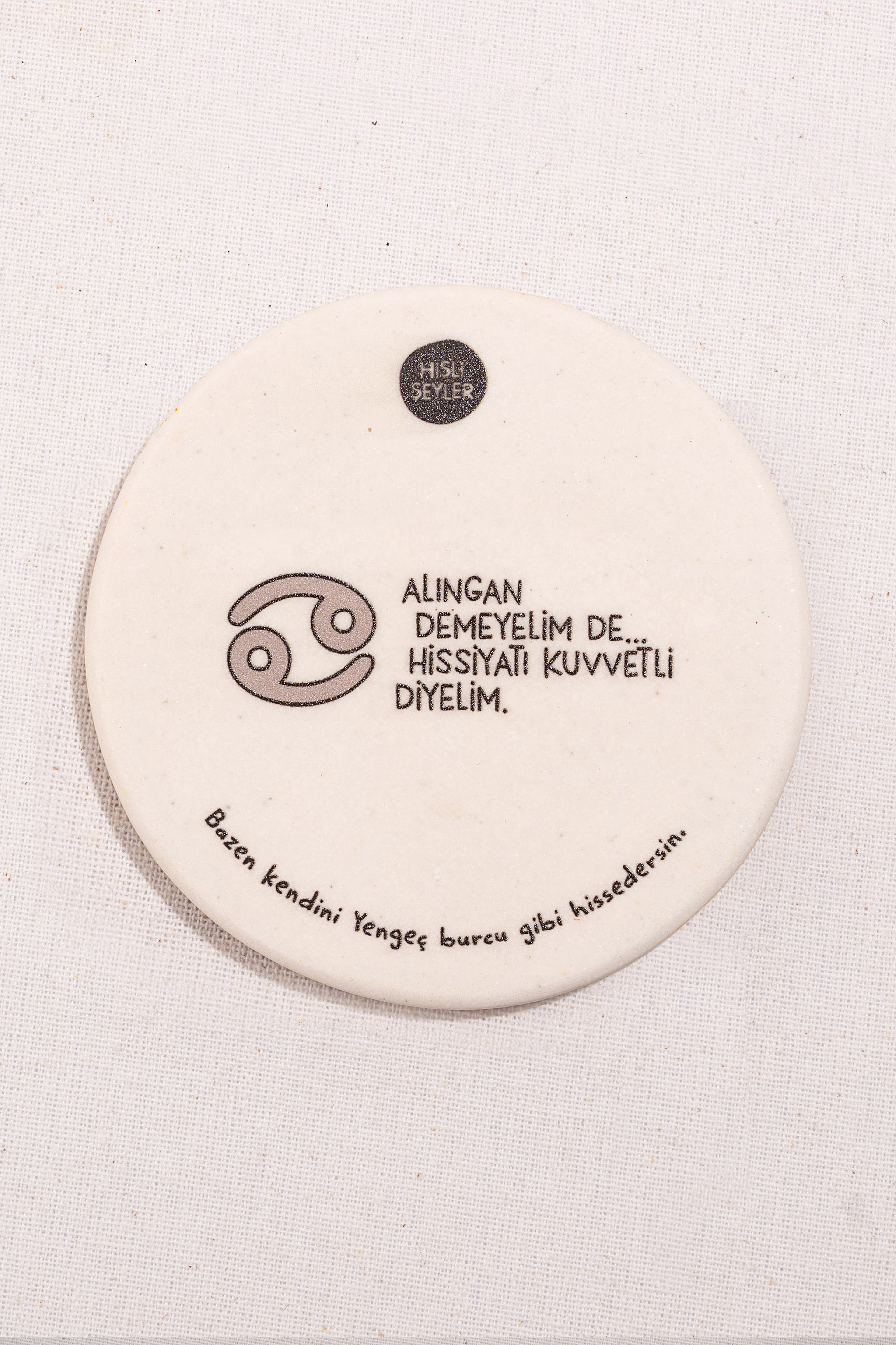Hisli Şeyler Yengeç Burcu Bardak Altlığı