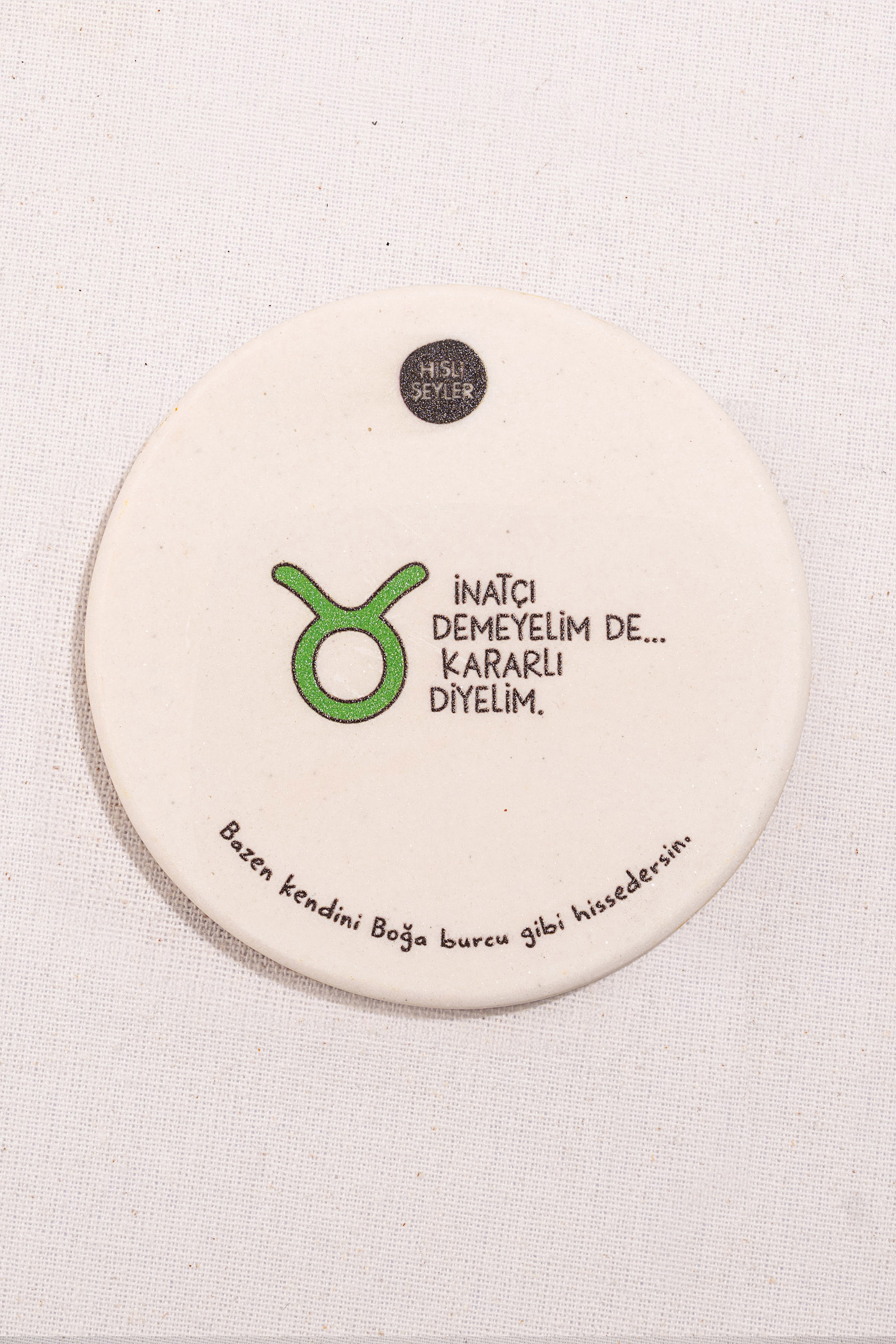 Hisli Şeyler Boğa Burcu Bardak Altlığı
