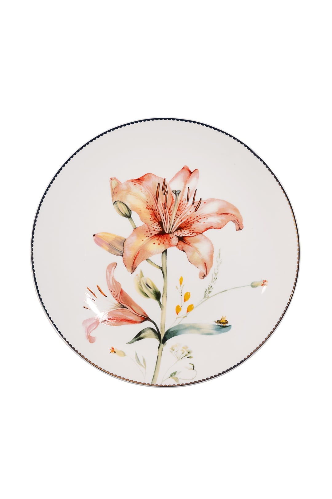 Flora Porselen Pasta Tabağı Pembe