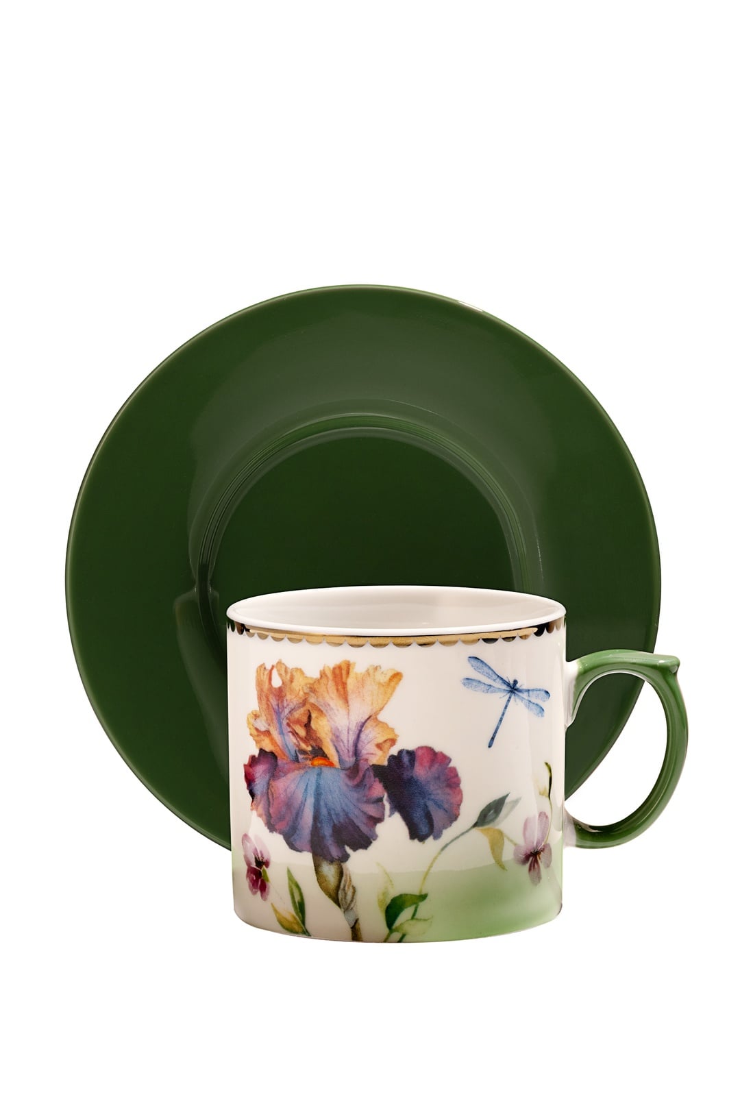 Flora Porselen Çay Fincanı Mor