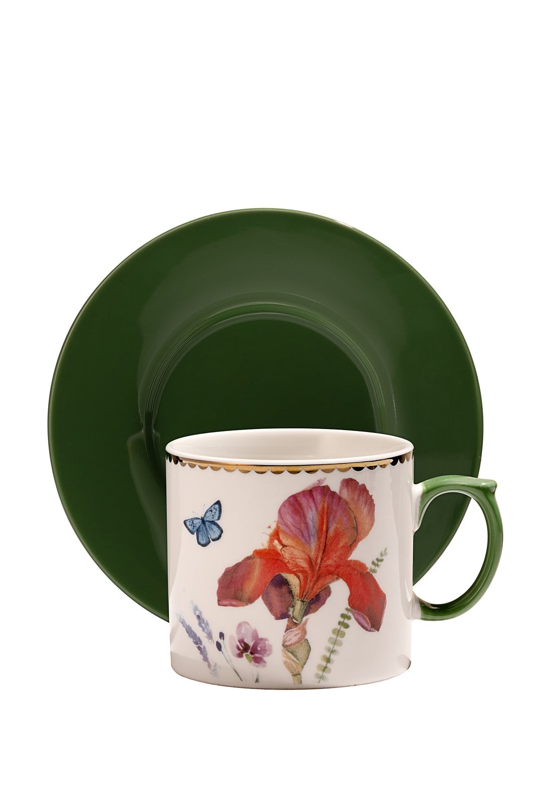 Flora Porselen Çay Fincanı Turuncu