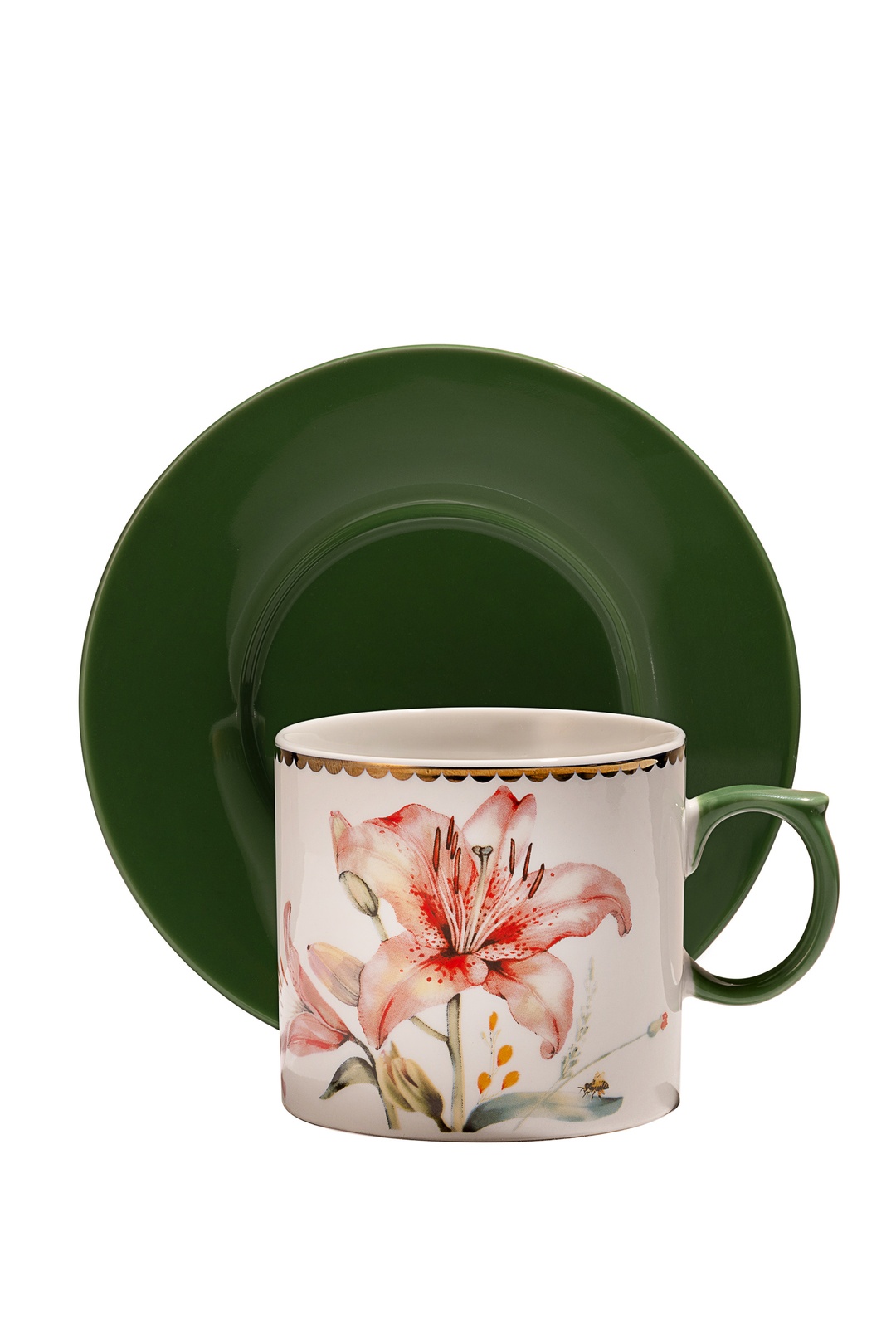 Flora Porselen Çay Fincanı Pembe