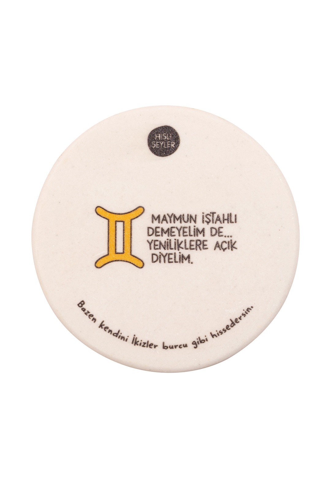 Hisli Şeyler İkizler Burcu Bardak Altlığı