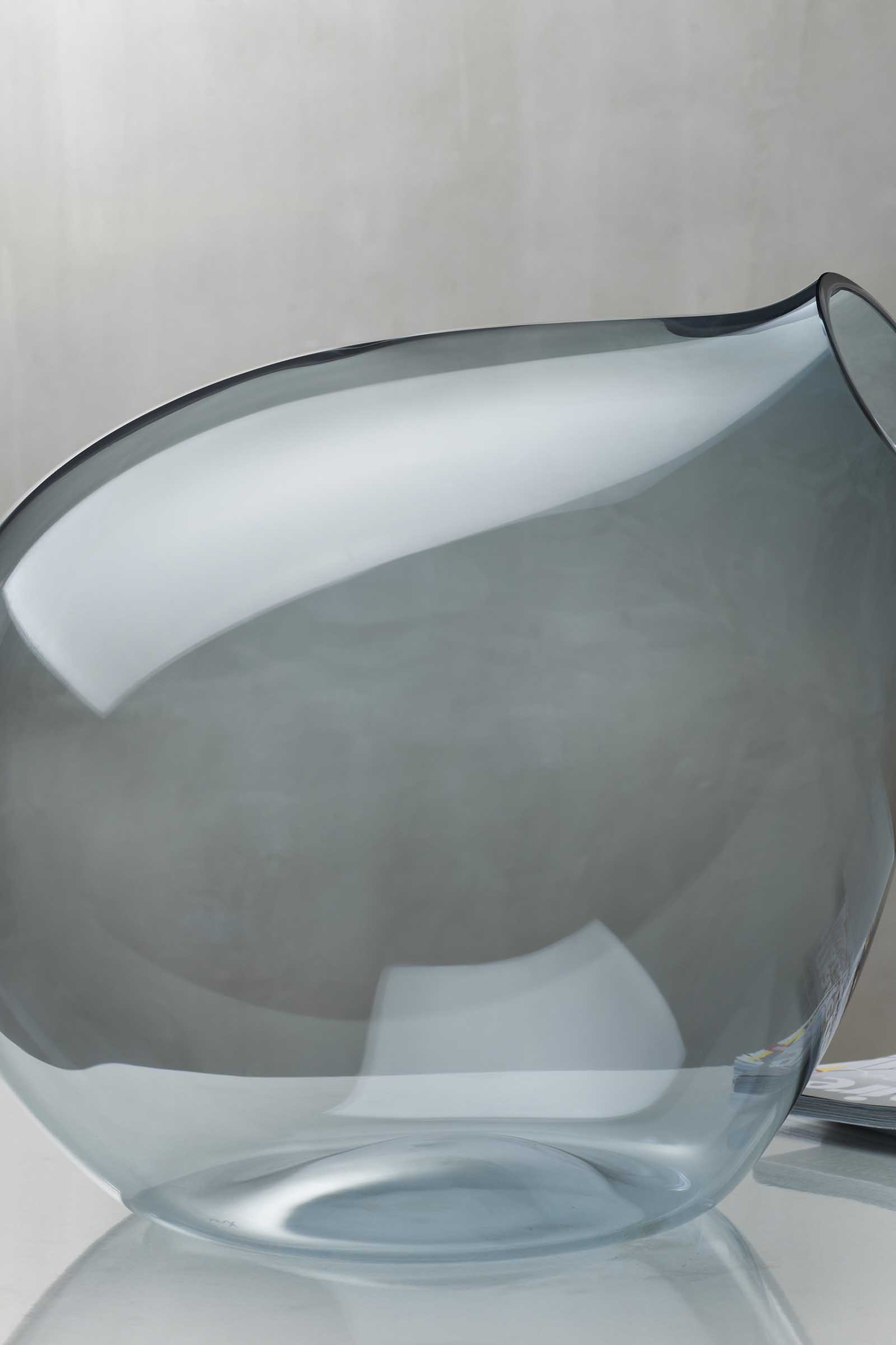 Bubble Vazo Çelik Mavi 40 Cm