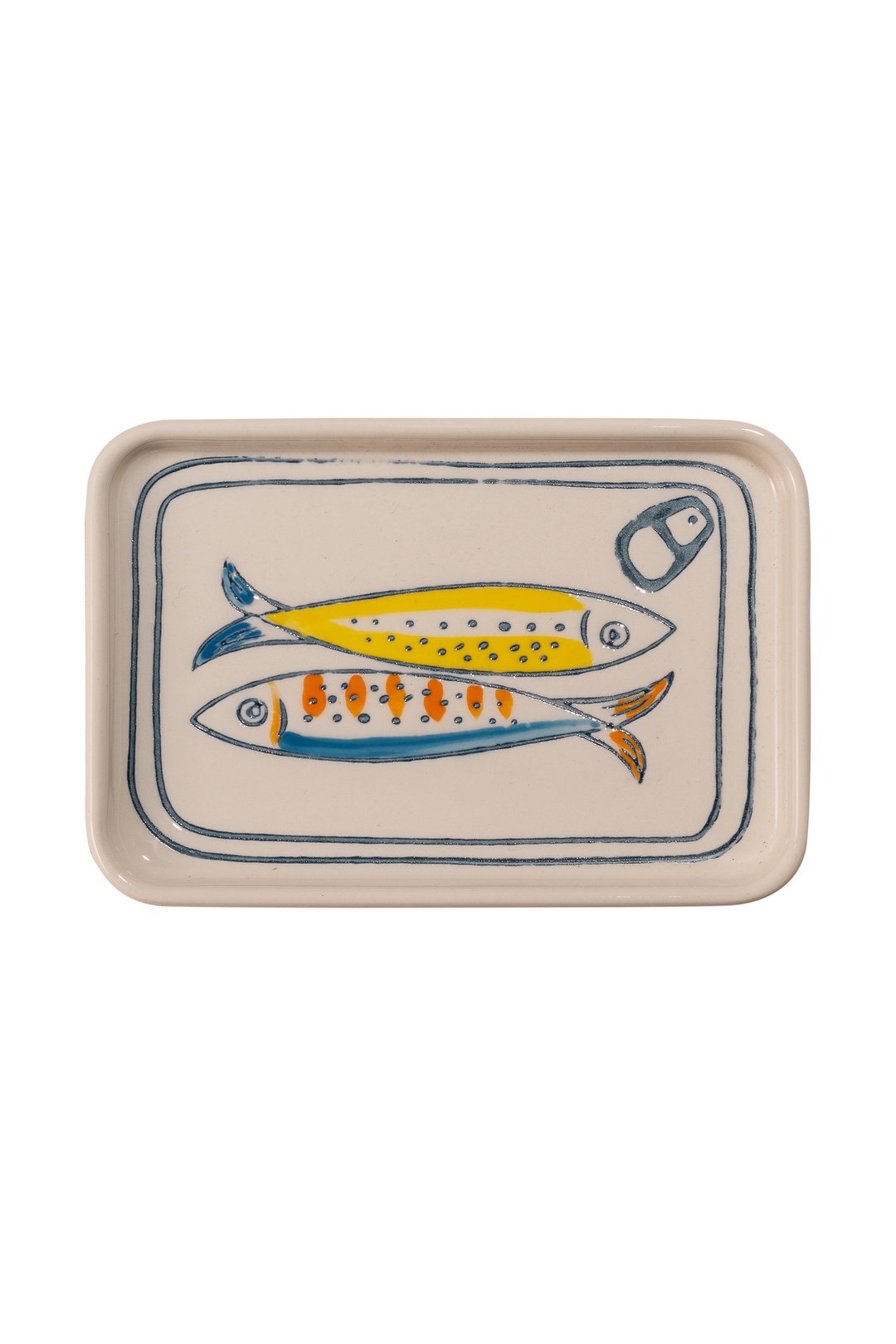 Sardines Dikdörtgen Seramik Servis Tabağı S
