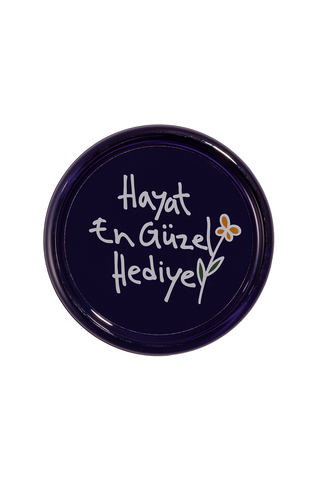 "Hayat En Güzel Hediye" Bardak Altlığı Lacivert