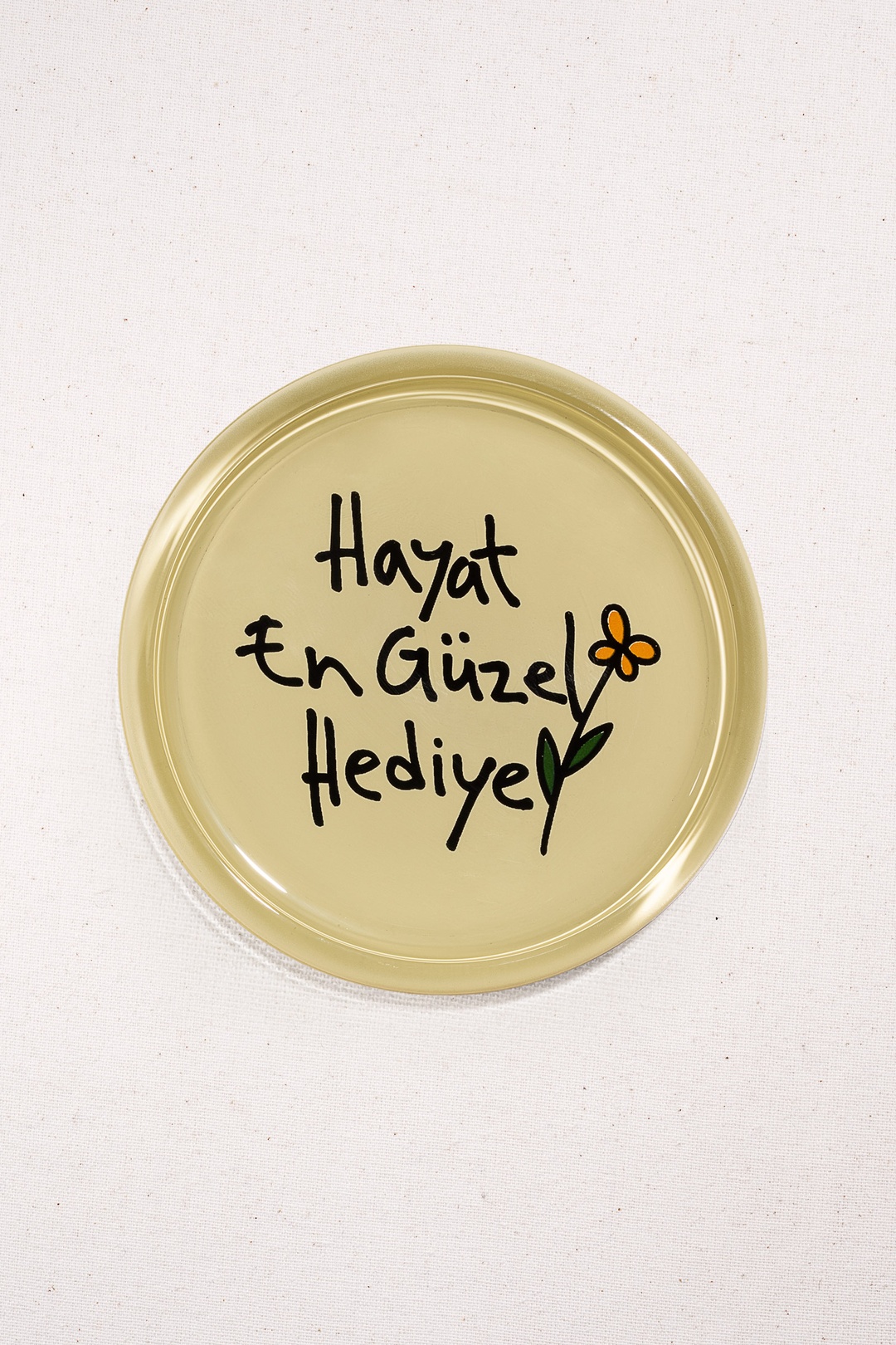 "Hayat En Güzel Hediye" Bardak Altlığı Yeşil